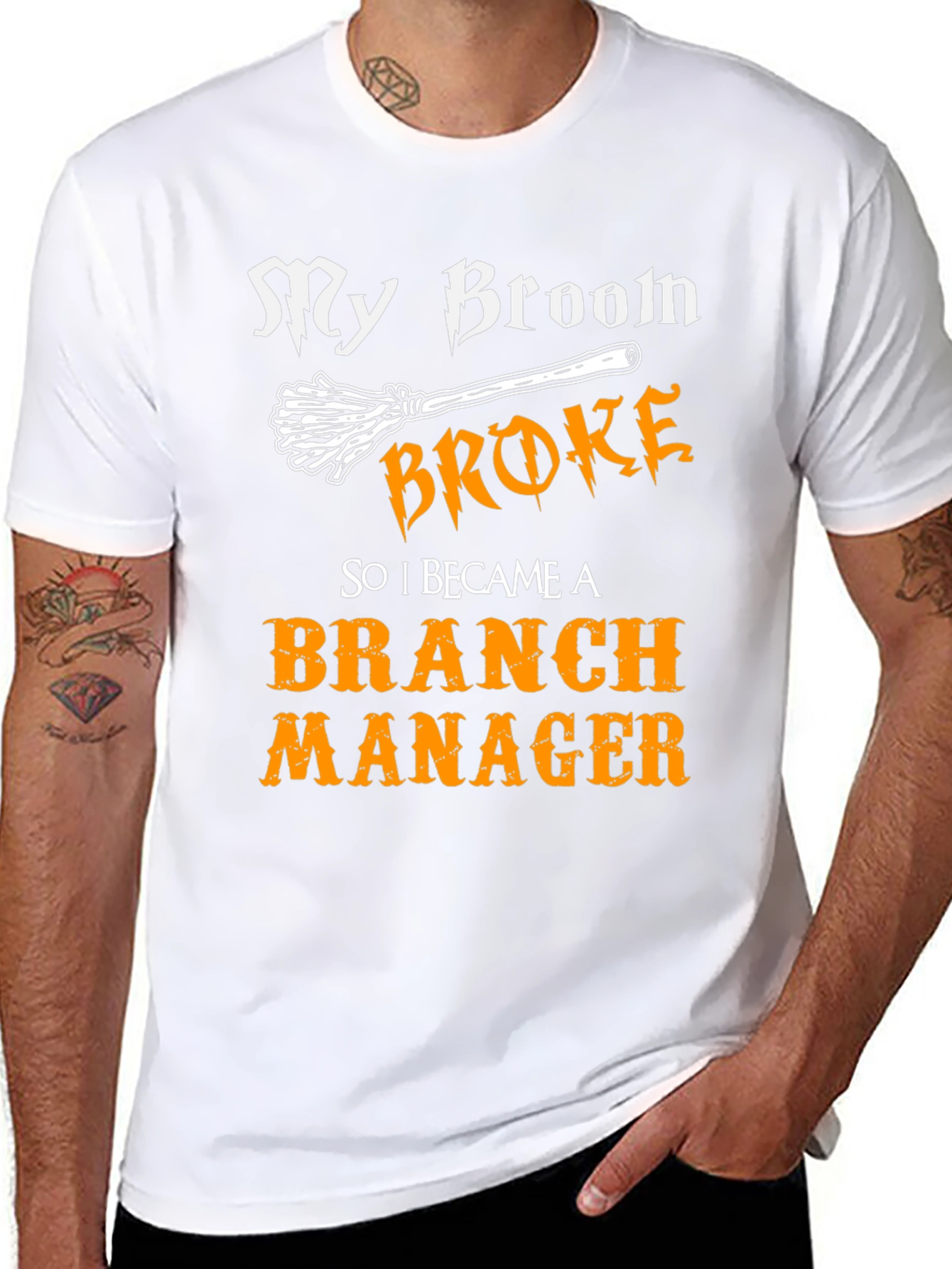 My Broom Broke Branch Manager Graphic T-Shirt