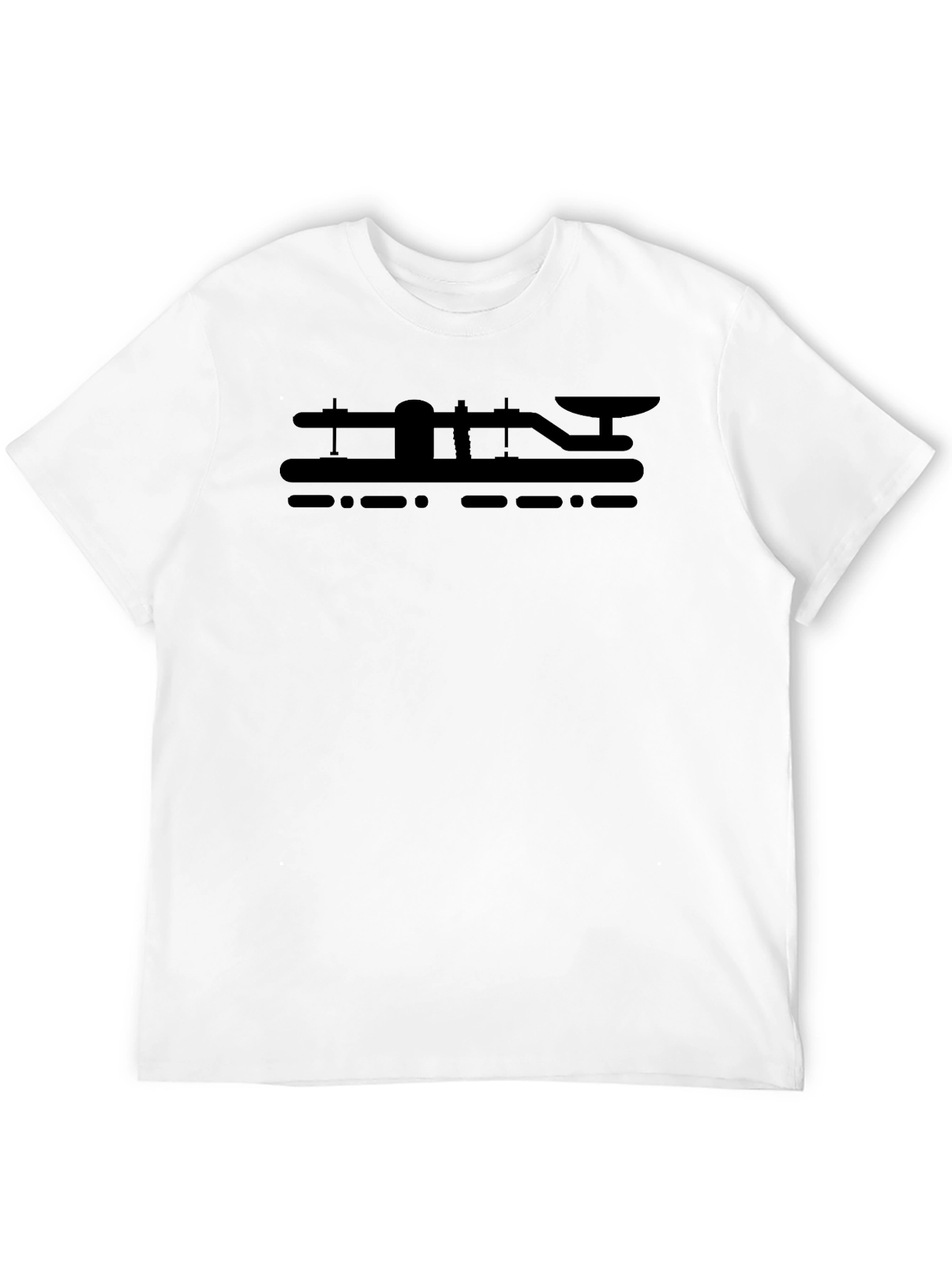 Abstract Morse Code Balance Scale Black T-Shirt