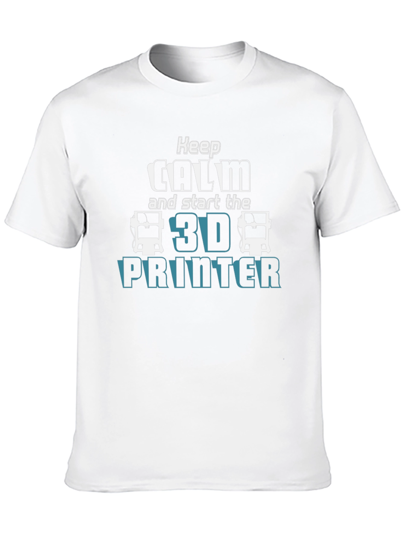 Keep Calm 3D Printer T-Shirt - Geeky Print