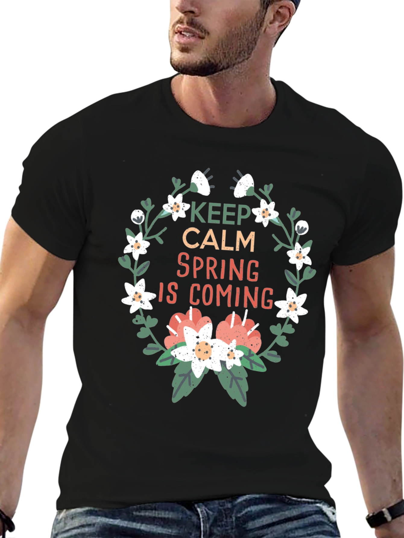 Keep Calm Spring Is Coming Graphic Tee