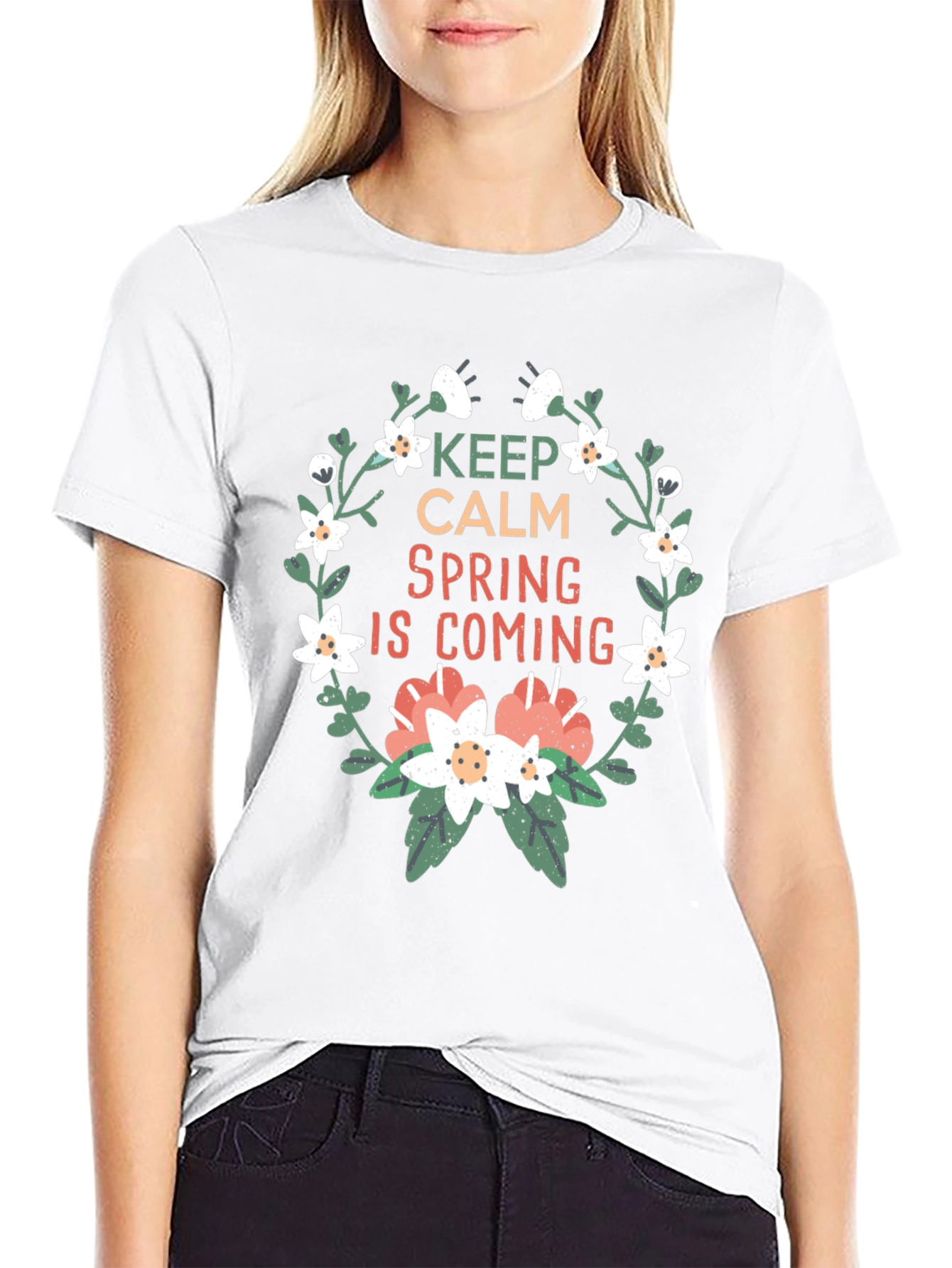 Keep Calm Spring Is Coming Graphic Tee