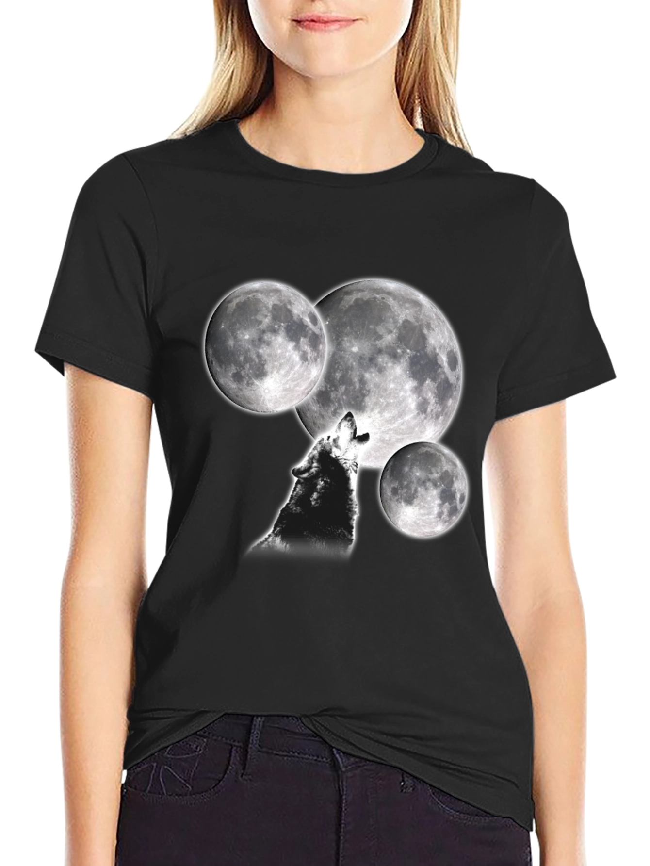 Wolf Moon T-Shirt - Black