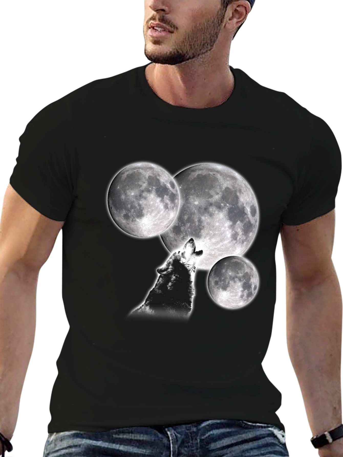 Wolf Moon T-Shirt - Black