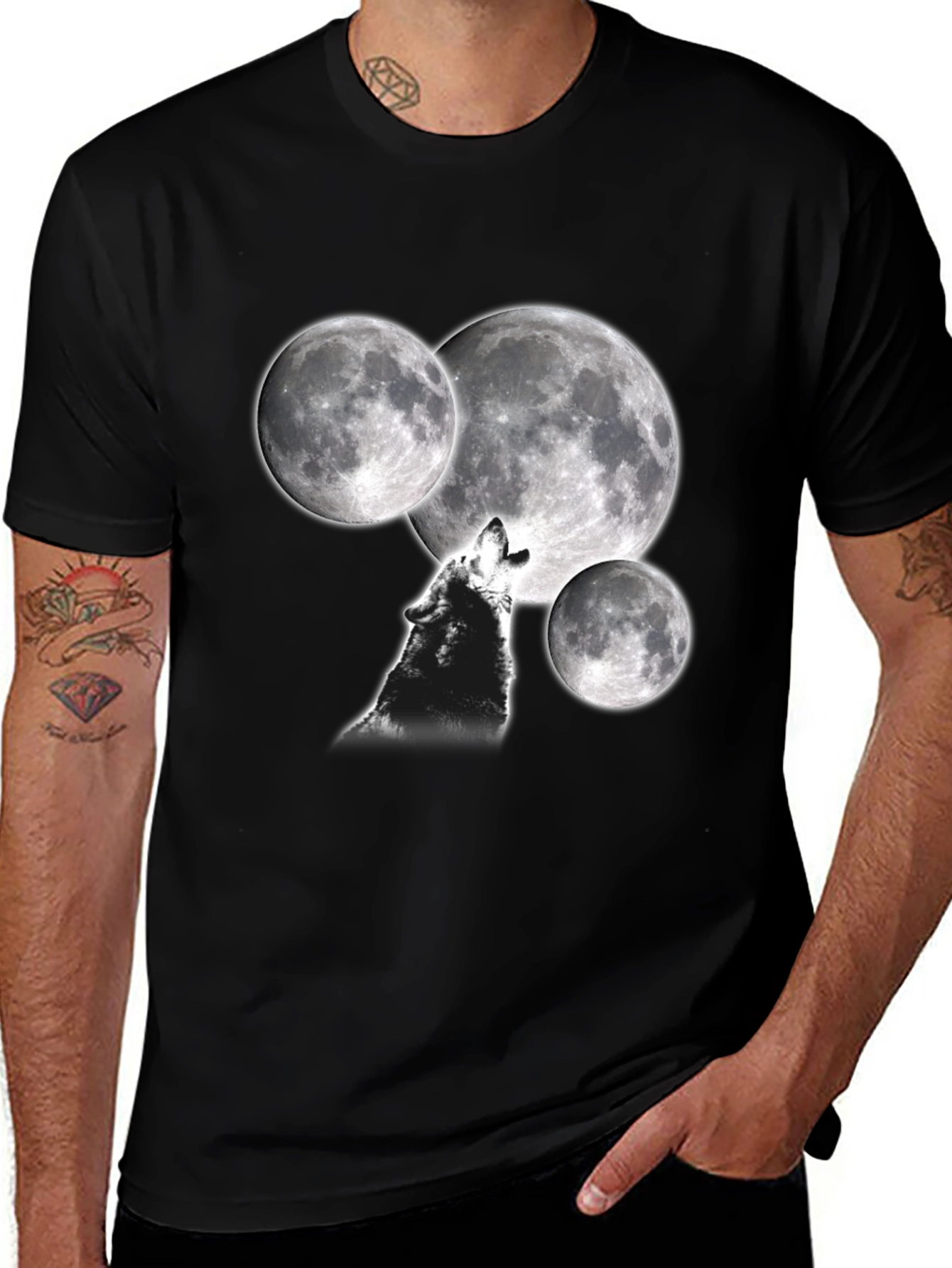 Wolf Moon T-Shirt - Black