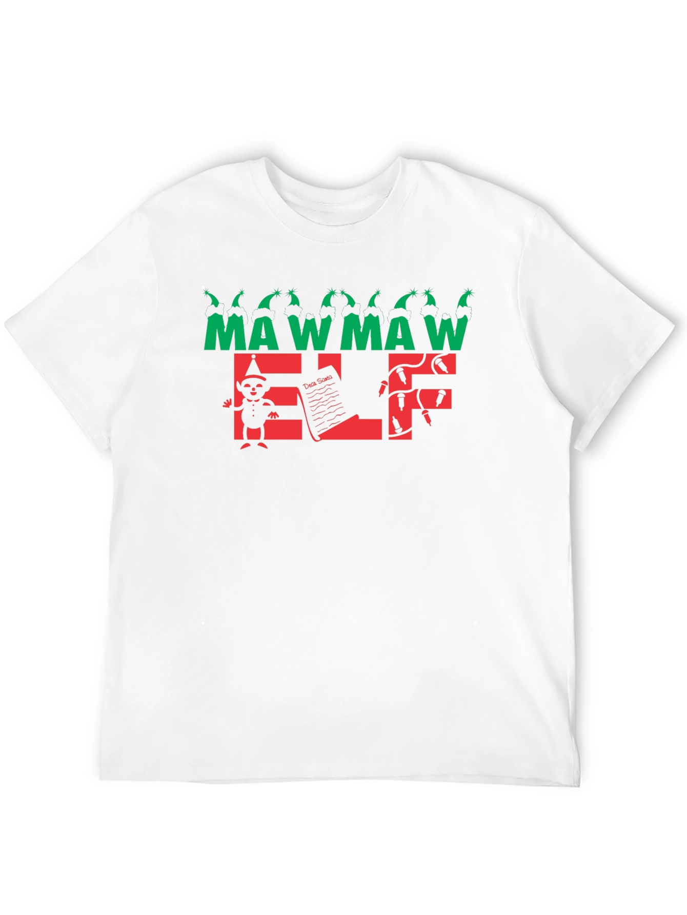 Maw Maw Elf Black Holiday T-Shirt