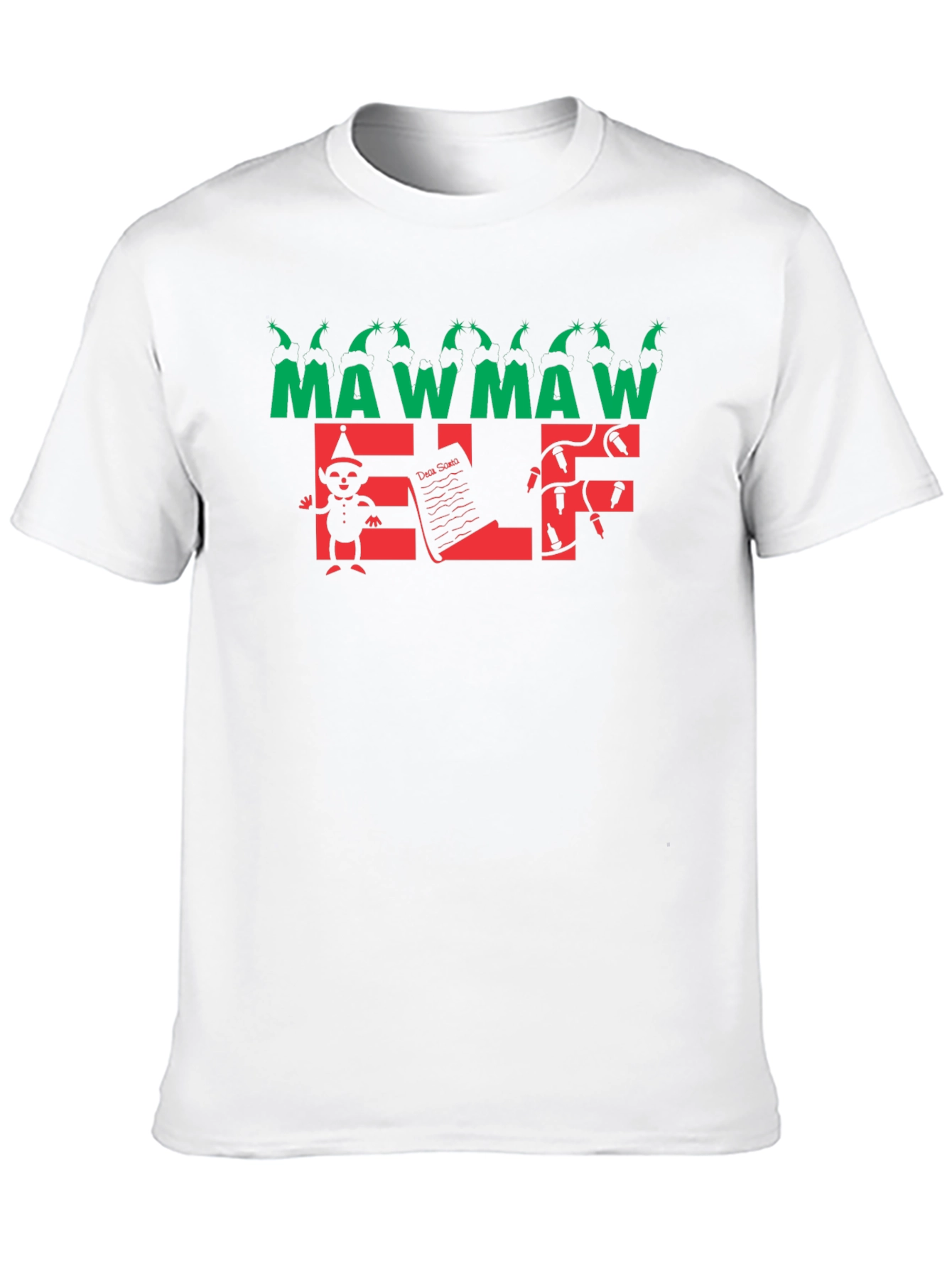 Maw Maw Elf Black Holiday T-Shirt