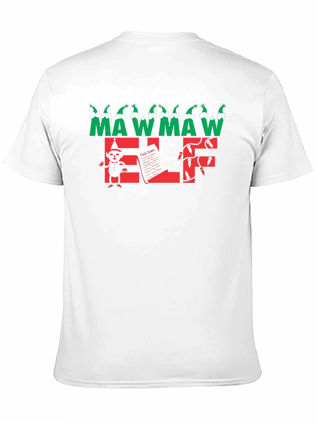 Maw Maw Elf Black Holiday T-Shirt