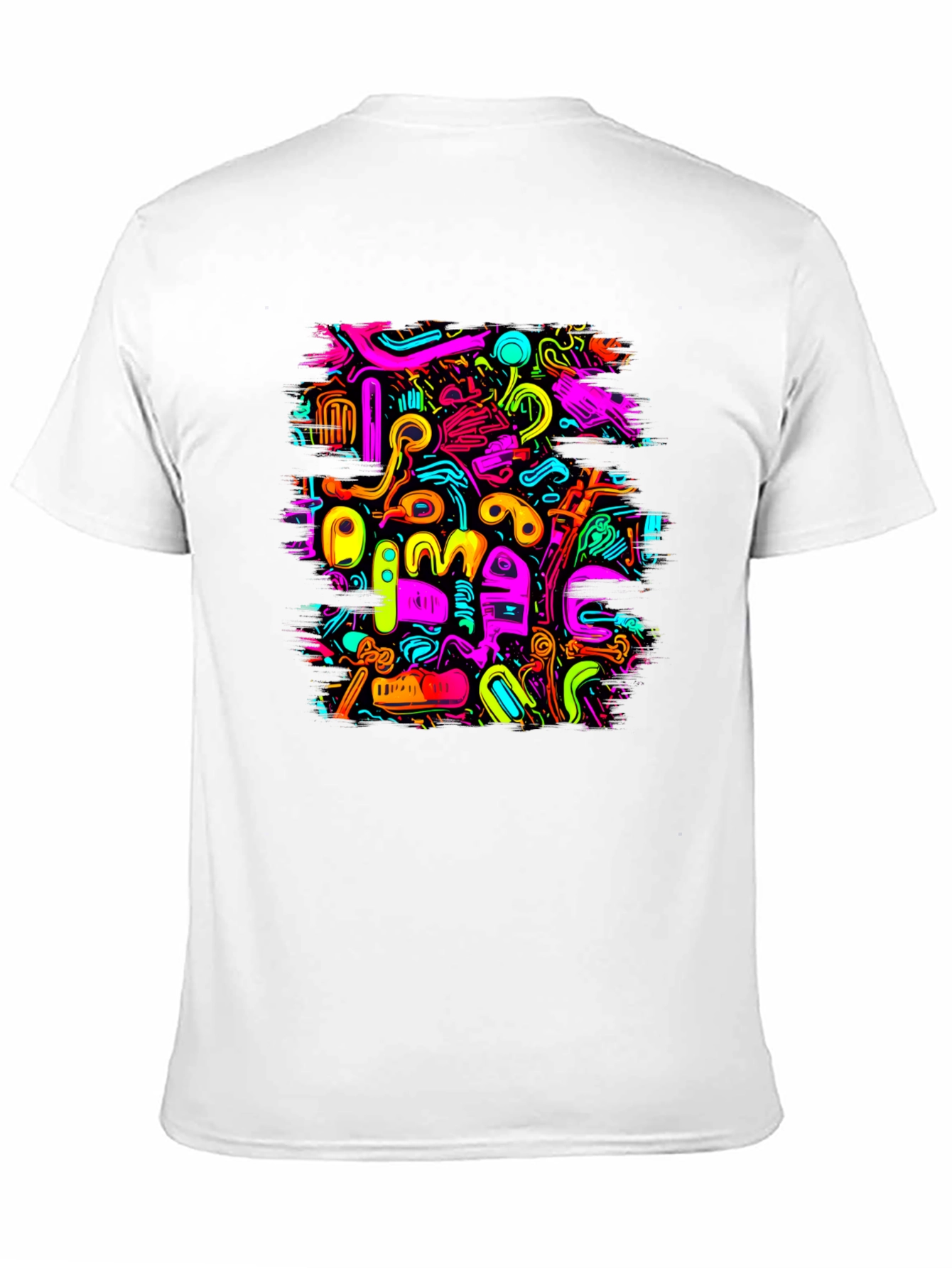 Abstract Art Graphic Print Black T-Shirt