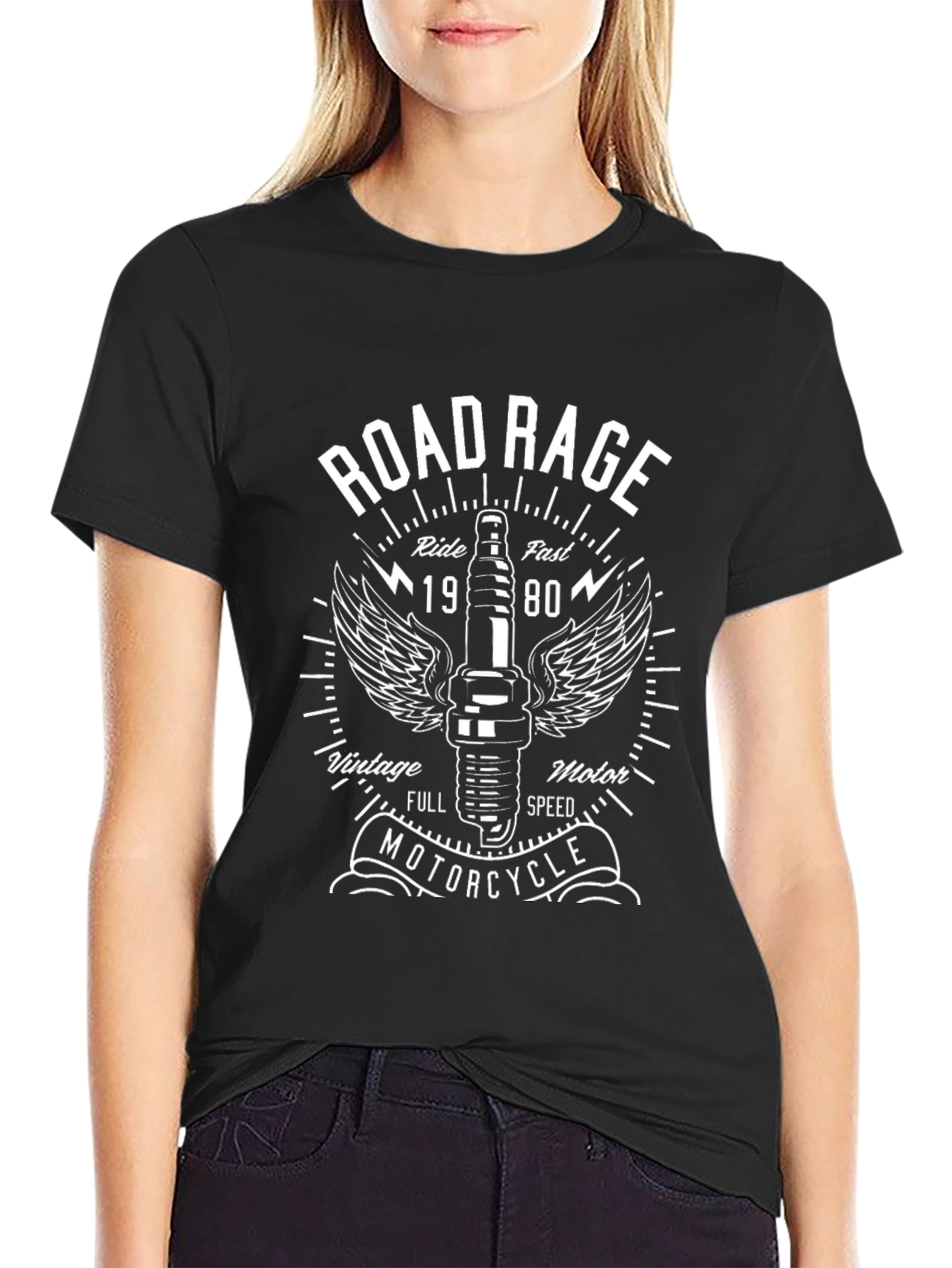 Road Rage Motorcycle Graphic T-Shirt