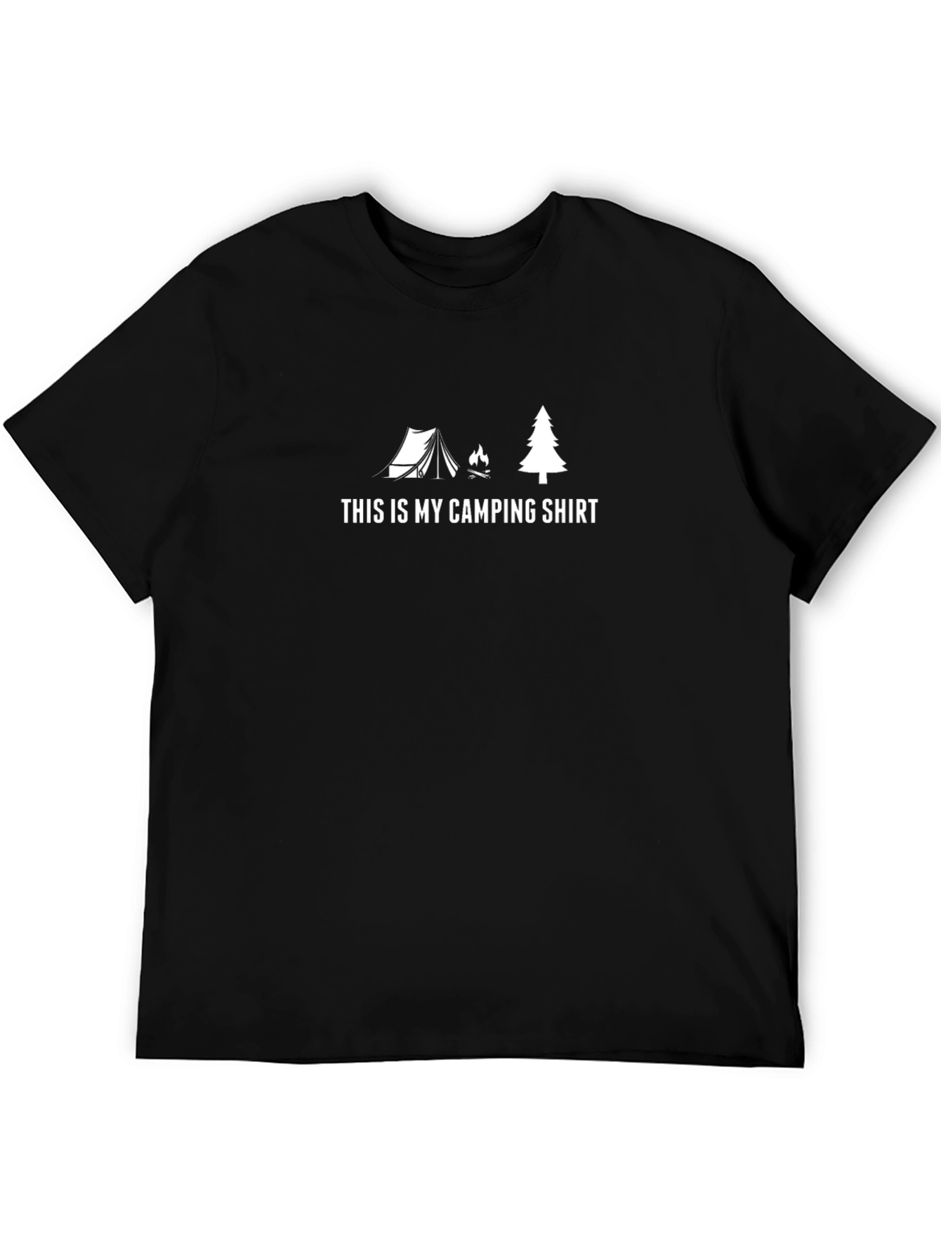Camping Shirt -  Mens Black T-Shirt