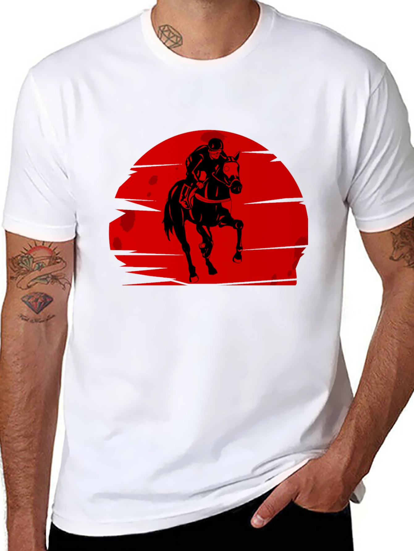 Equestrian Sunset Graphic T-Shirt