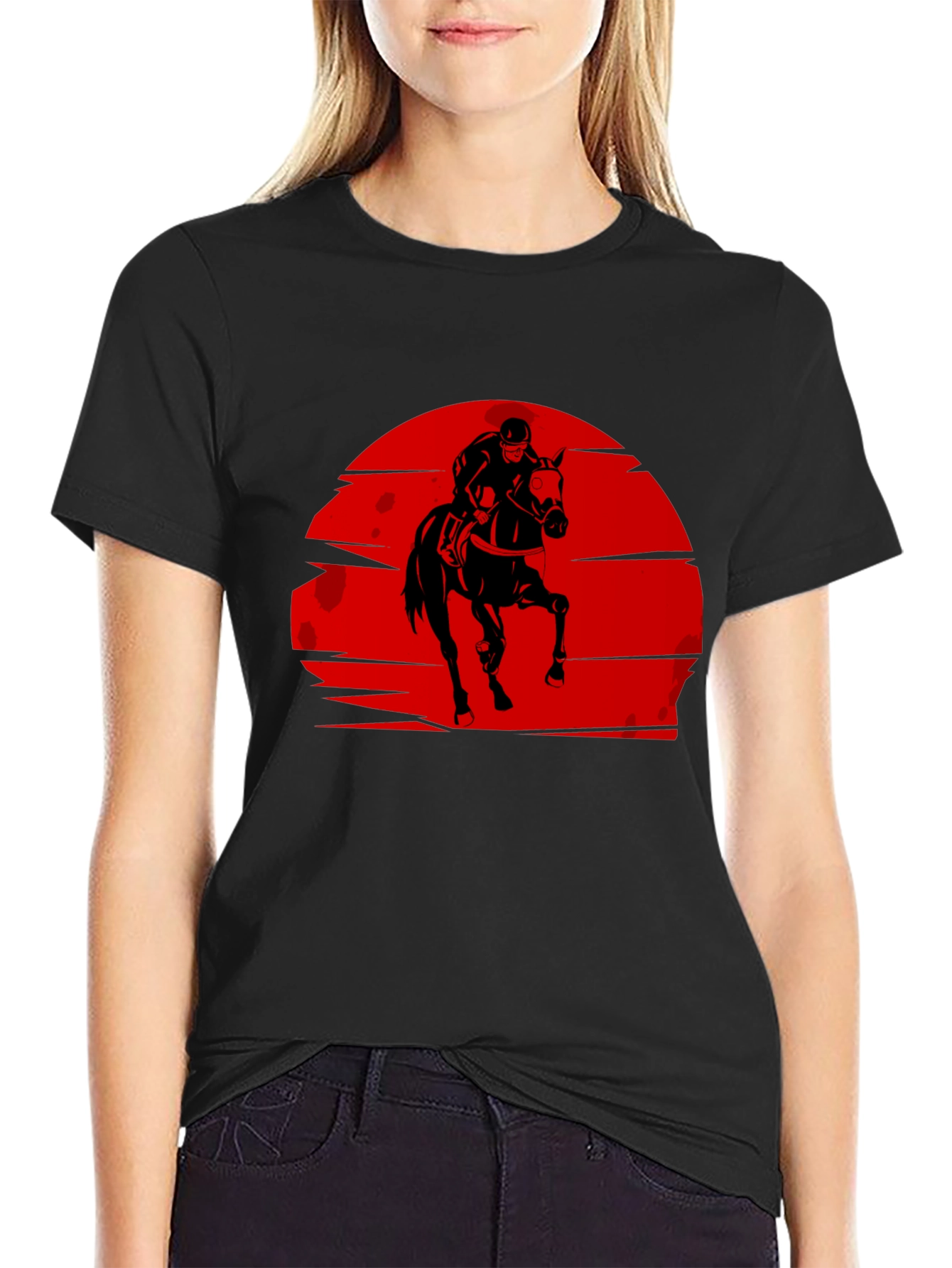 Equestrian Sunset Graphic T-Shirt