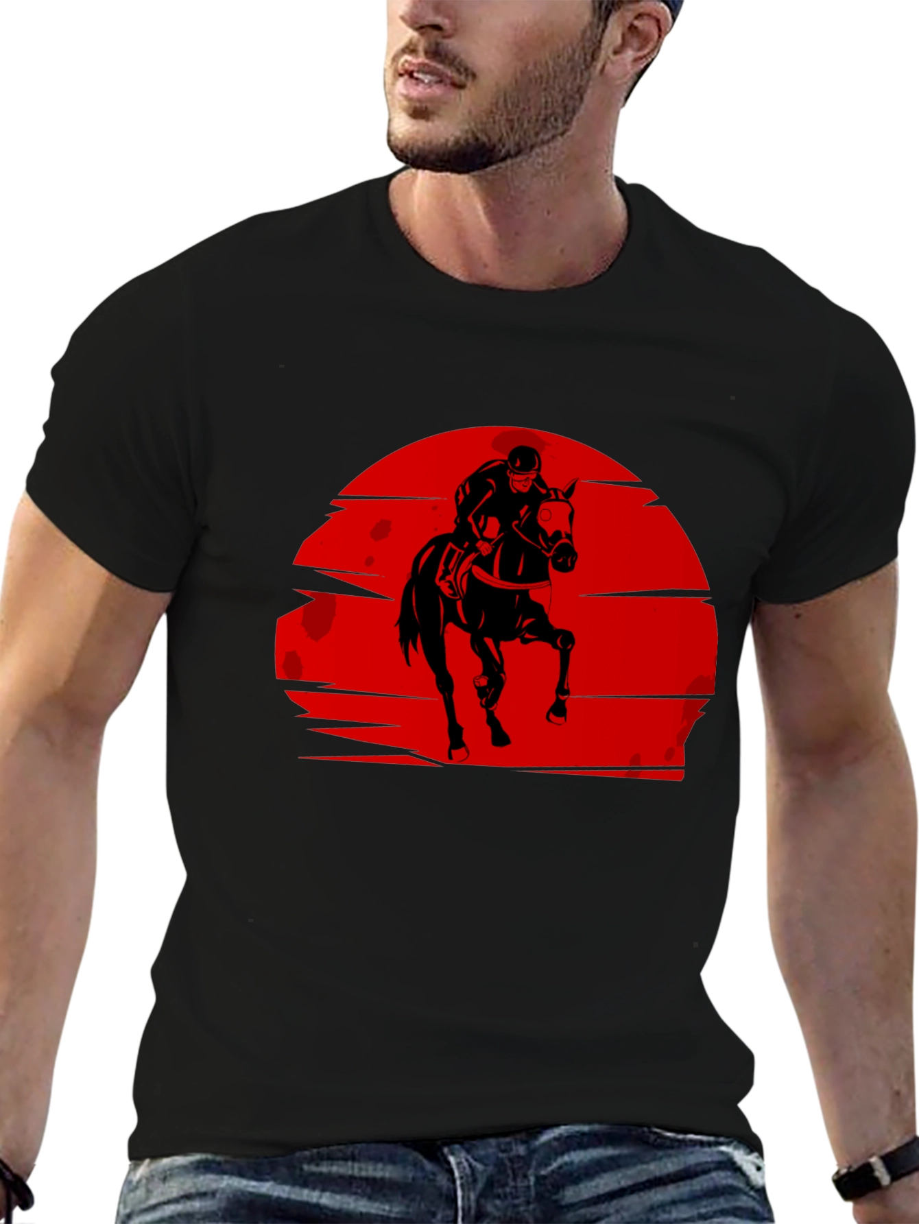 Equestrian Sunset Graphic T-Shirt