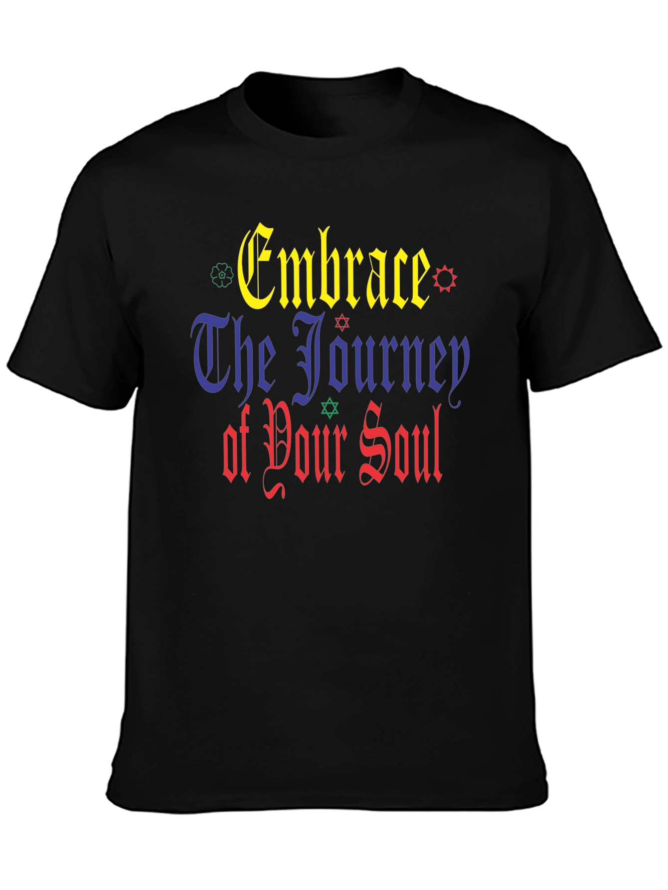 Embrace The Journey Black Graphic T-Shirt