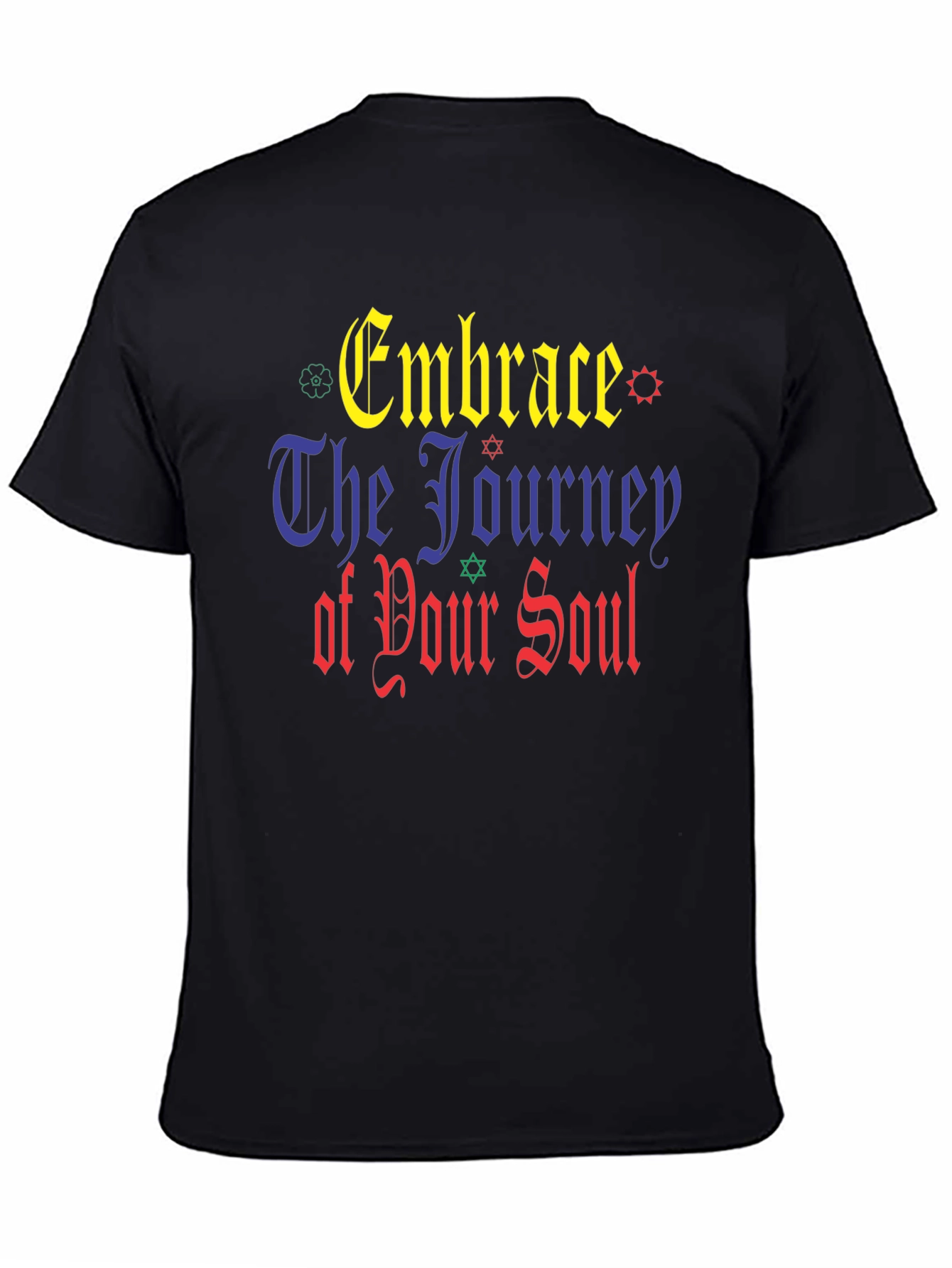 Embrace The Journey Black Graphic T-Shirt