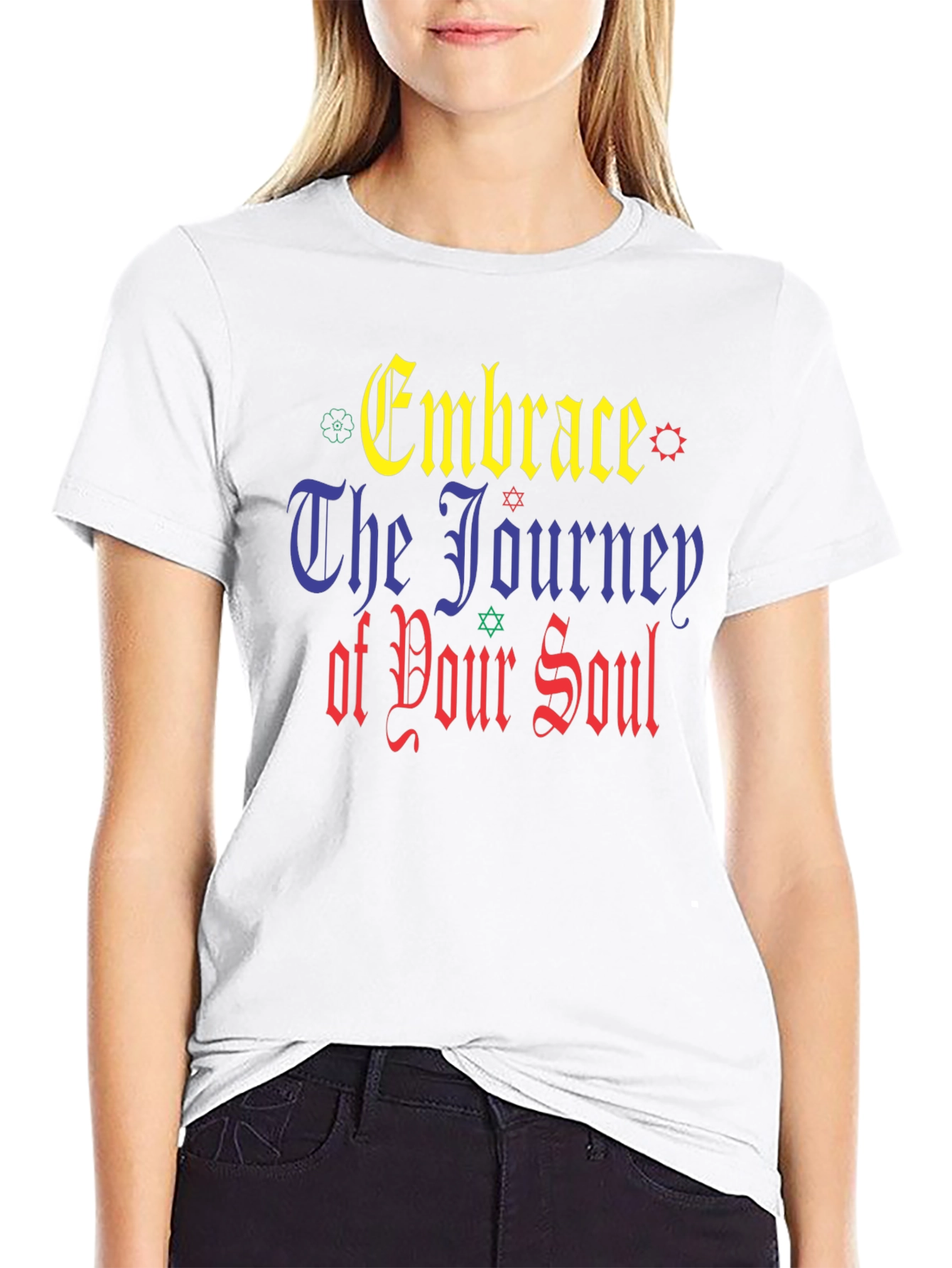 Embrace The Journey Black Graphic T-Shirt