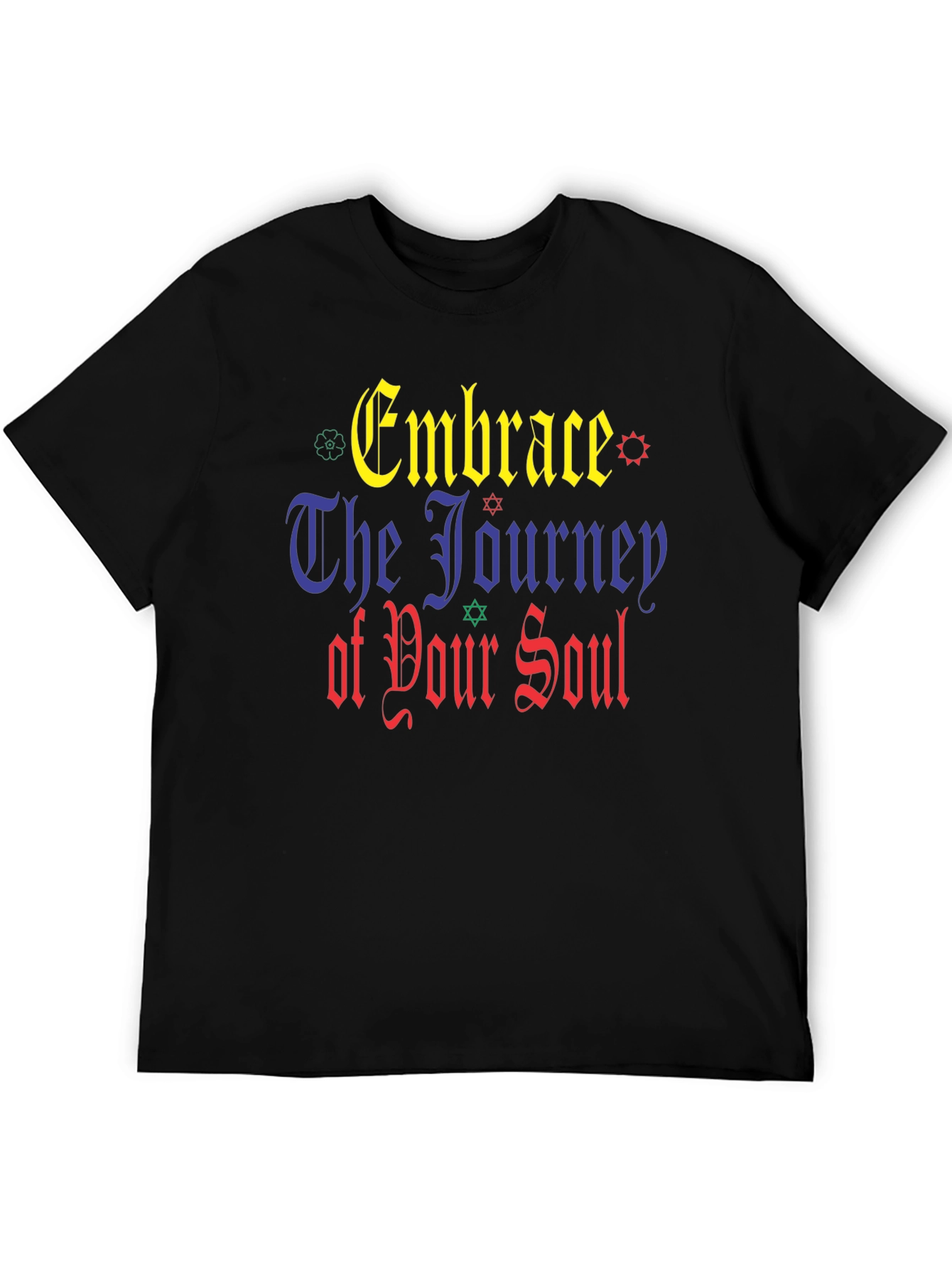 Embrace The Journey Black Graphic T-Shirt