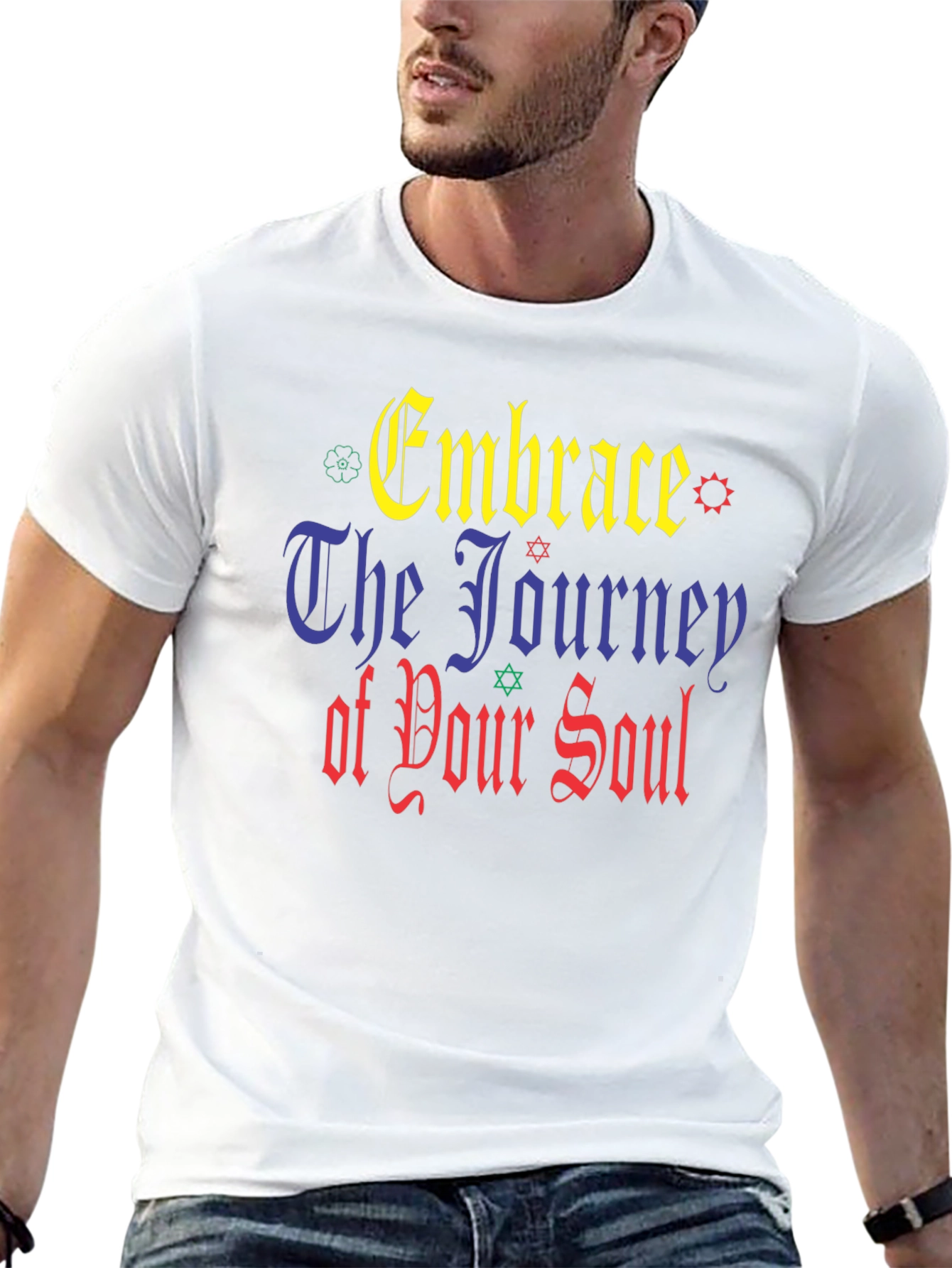 Embrace The Journey Black Graphic T-Shirt