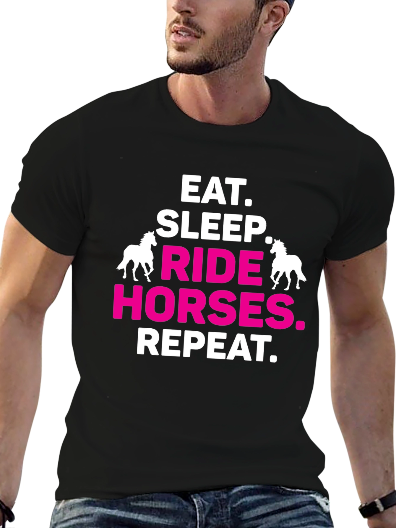 Eat Sleep Ride Horses Repeat T-Shirt