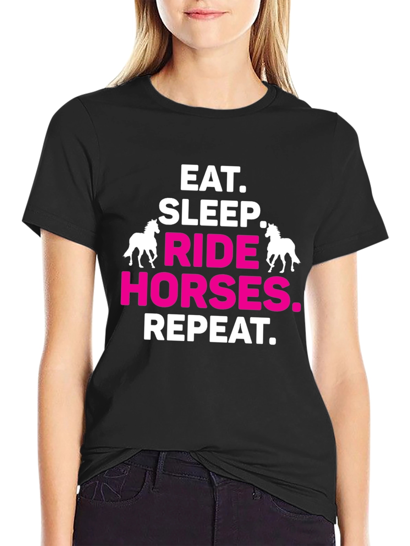 Eat Sleep Ride Horses Repeat T-Shirt