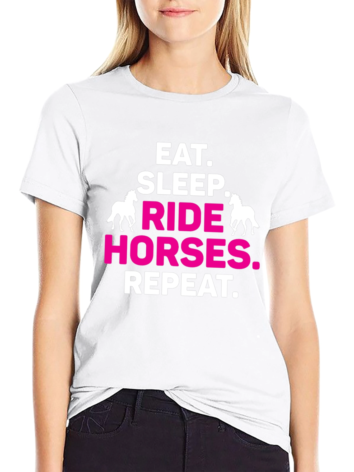 Eat Sleep Ride Horses Repeat T-Shirt