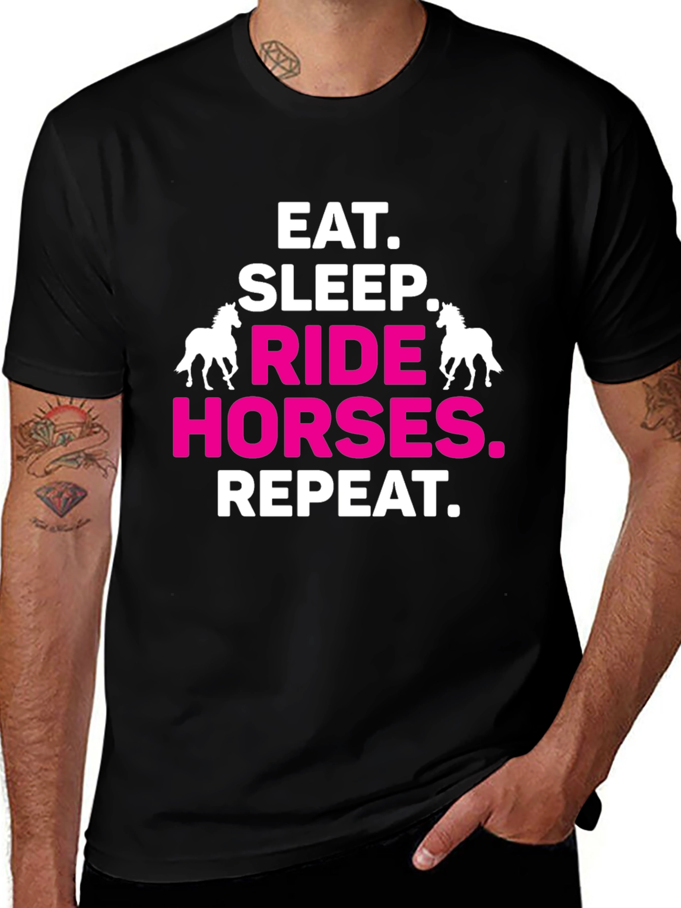 Eat Sleep Ride Horses Repeat T-Shirt