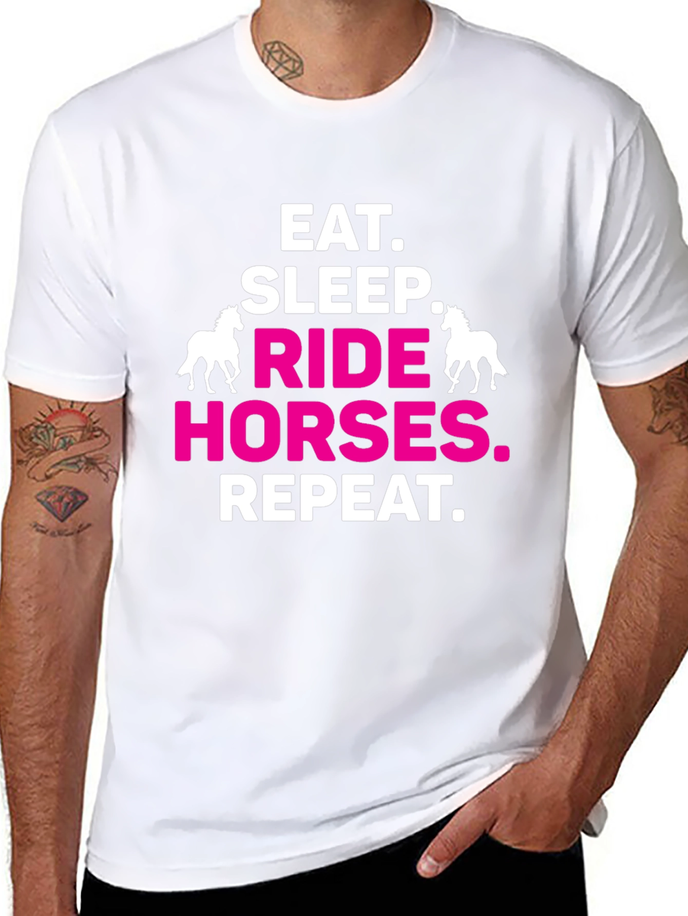 Eat Sleep Ride Horses Repeat T-Shirt