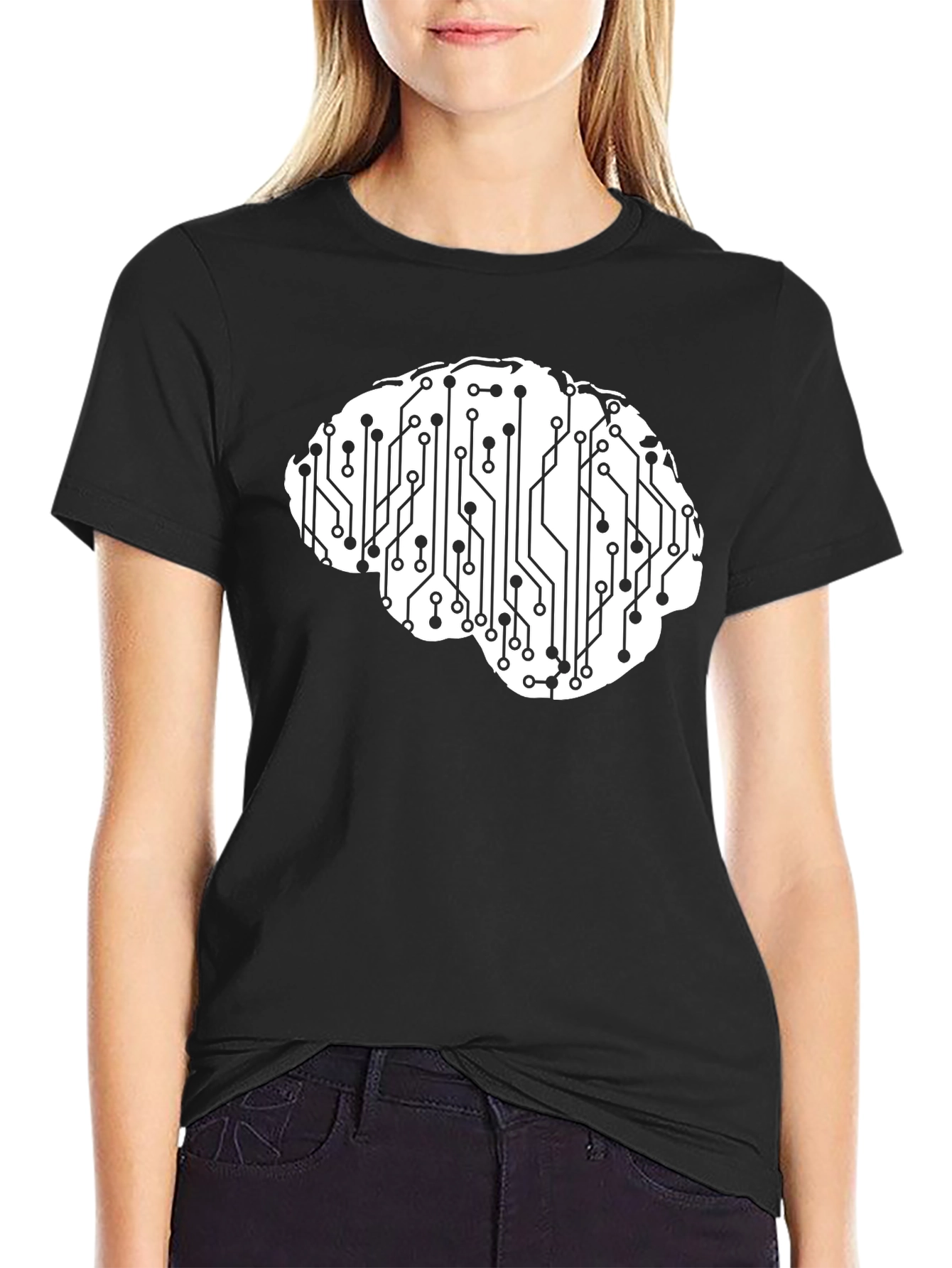 Circuit Brain Graphic Tee - Smart & Stylish