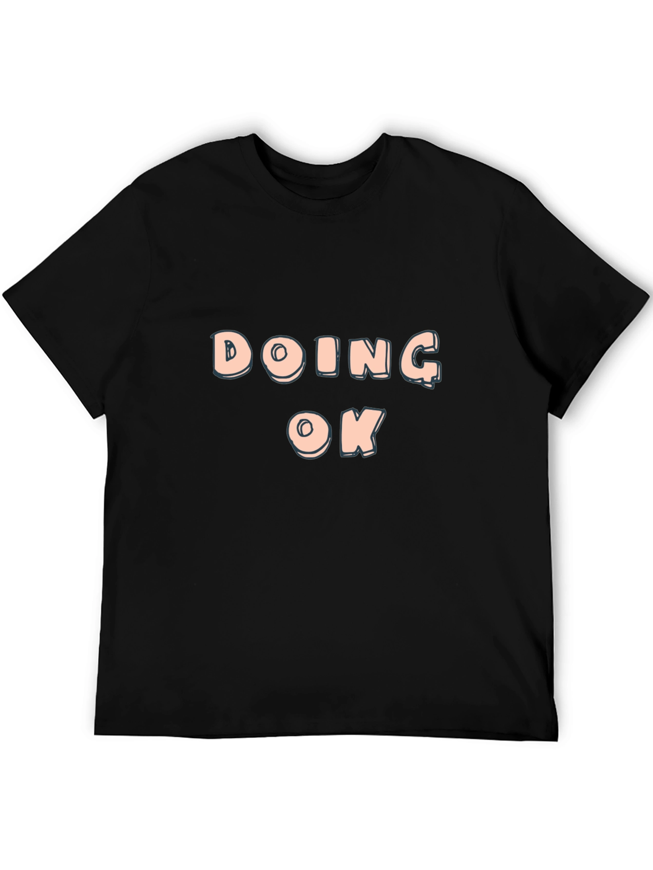 Doing OK Black T-Shirt - Casual Comfort