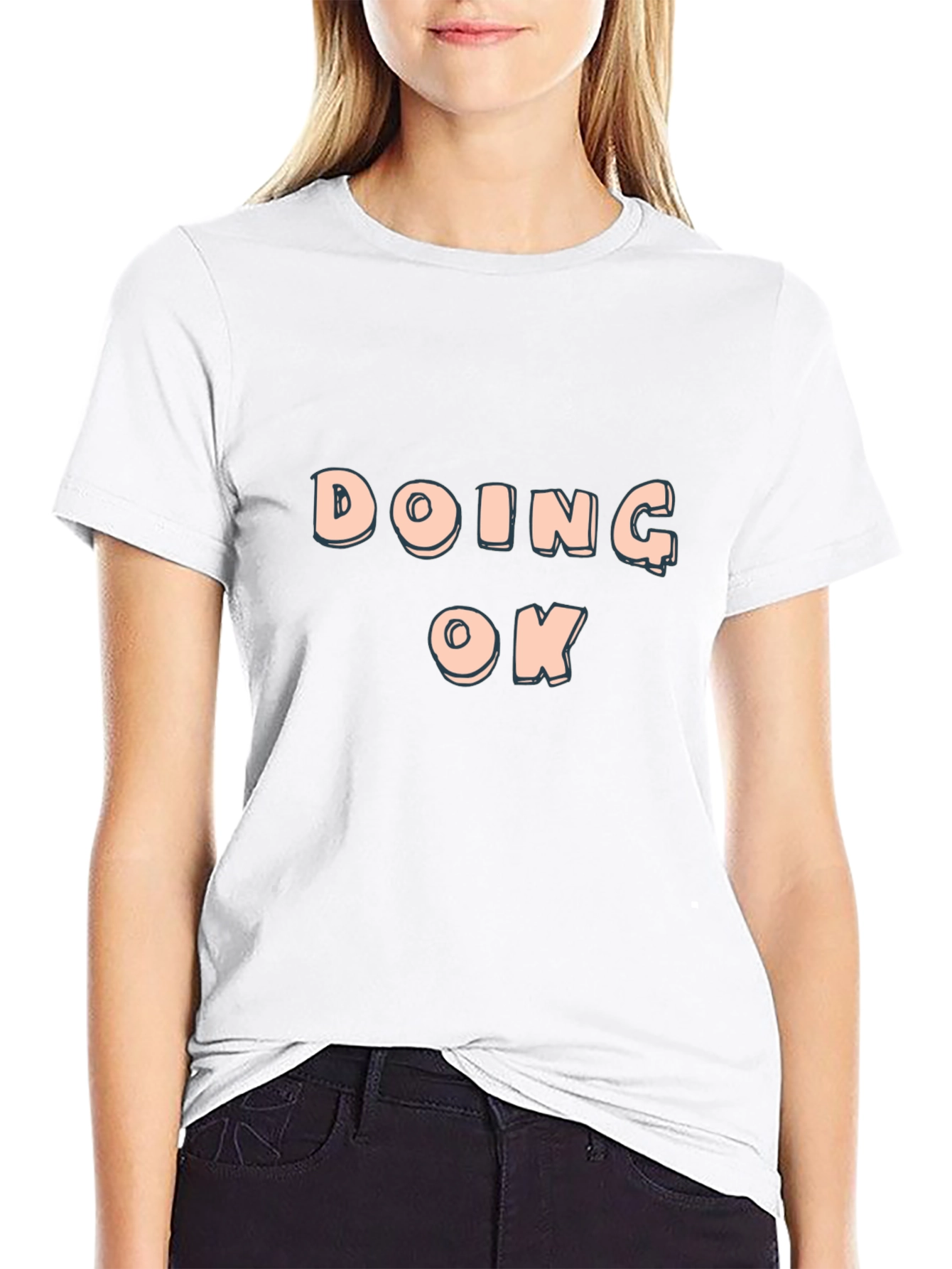 Doing OK Black T-Shirt - Casual Comfort