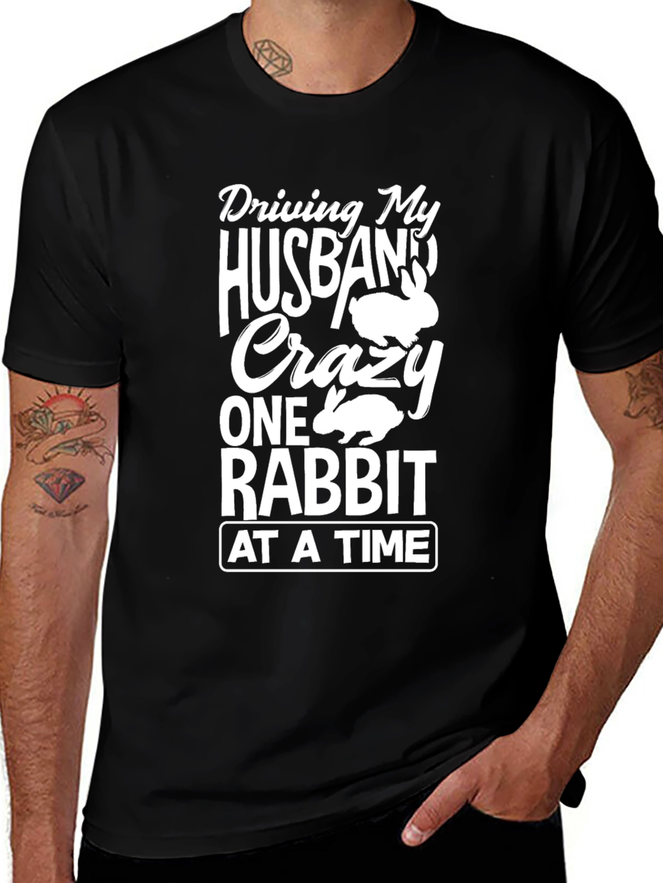 Driving My Husband Crazy Rabbit T-Shirt