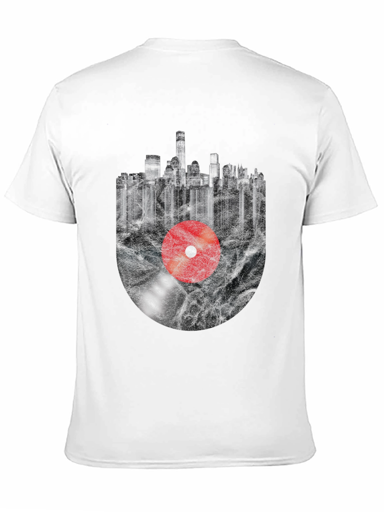 Urban Vinyl T-Shirt - Music Cityscape Tee