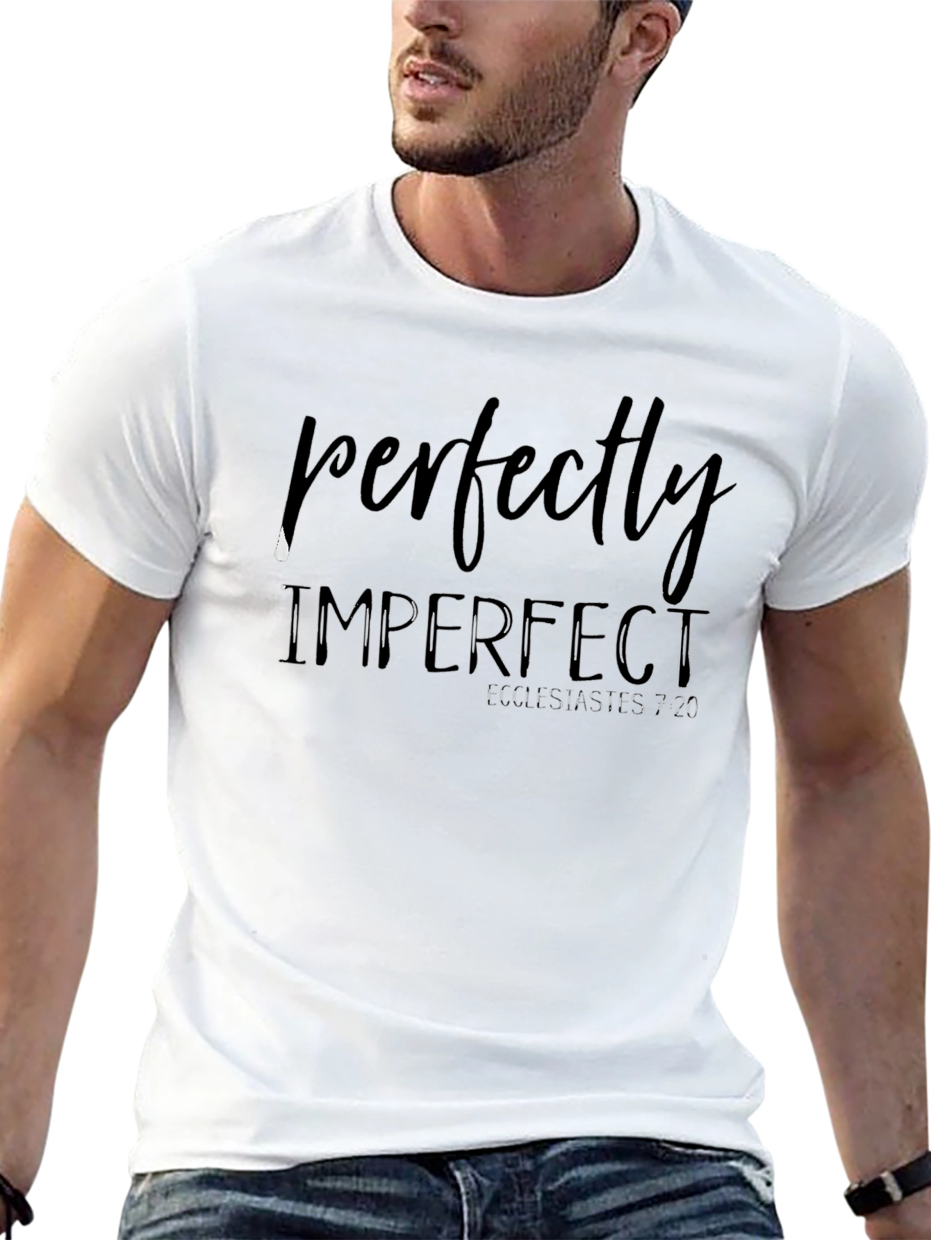 Perfectly Imperfect Black Graphic Tee