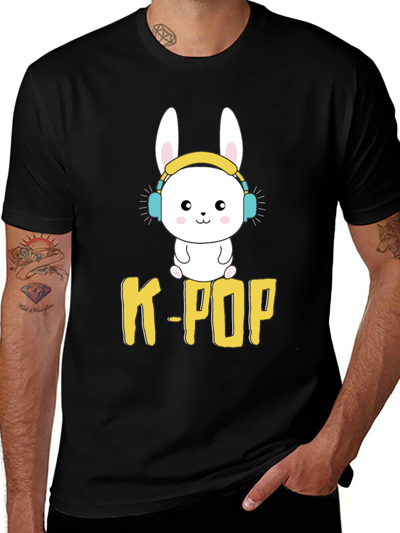 K-Pop Bunny T-Shirt: Cute Music Tee