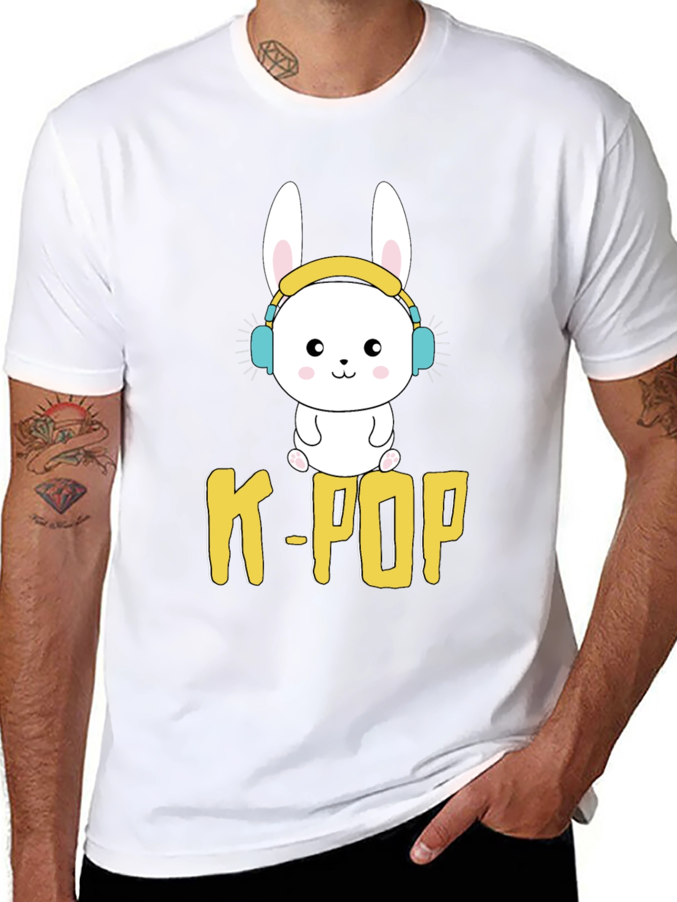 K-Pop Bunny T-Shirt: Cute Music Tee