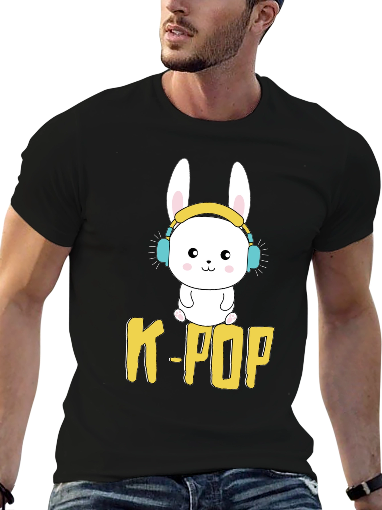 K-Pop Bunny T-Shirt: Cute Music Tee