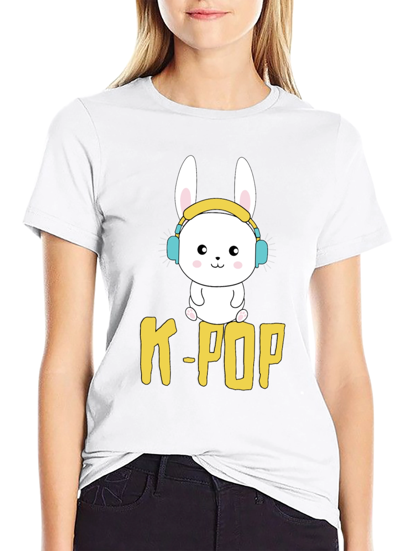 K-Pop Bunny T-Shirt: Cute Music Tee