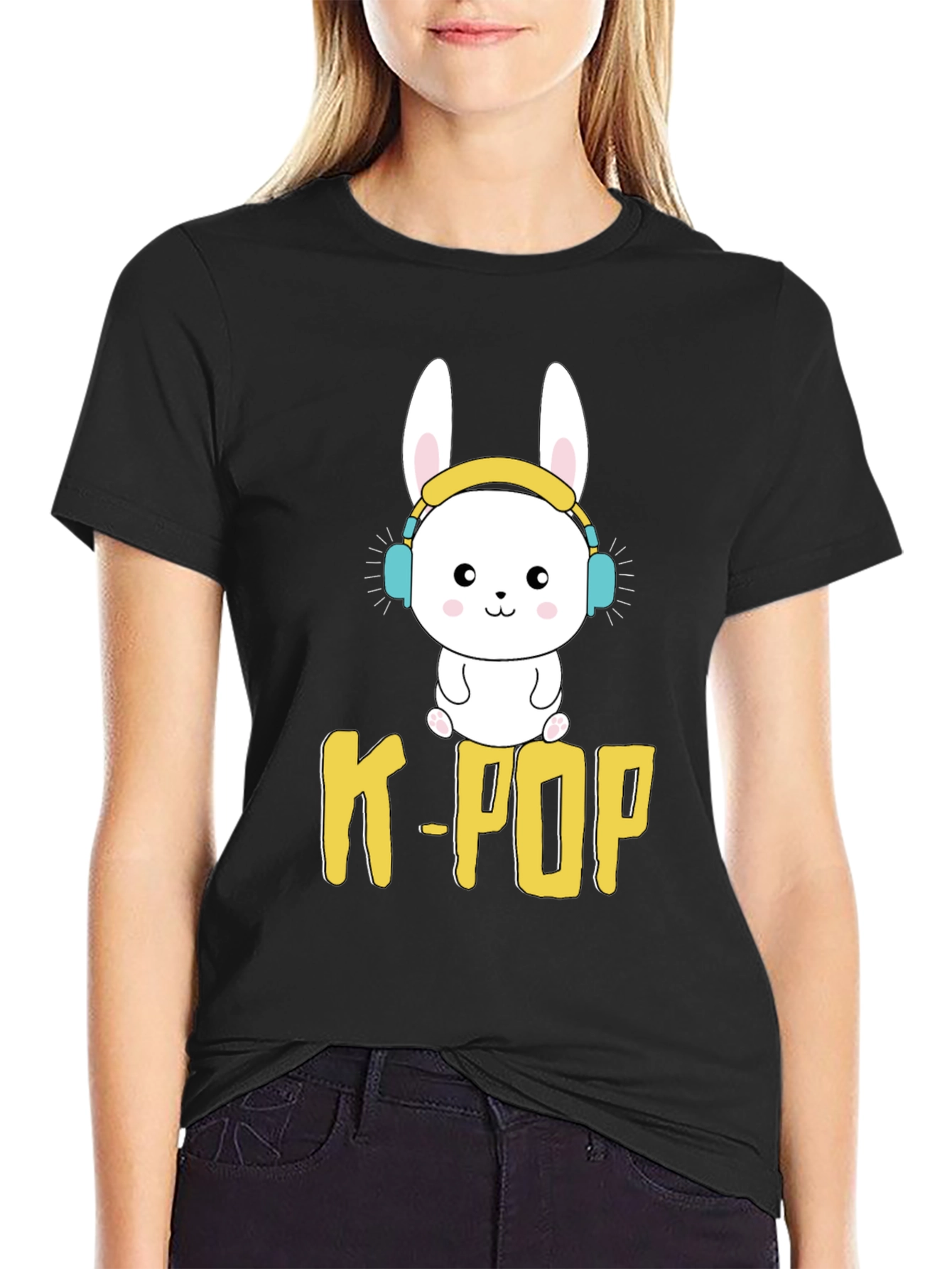 K-Pop Bunny T-Shirt: Cute Music Tee