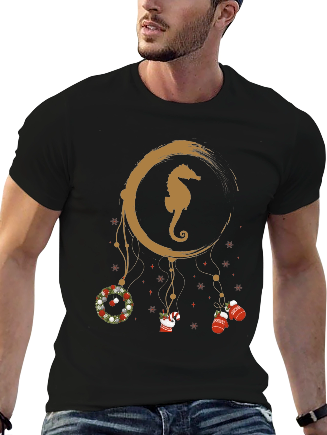 Seahorse Christmas Dreamcatcher T-Shirt