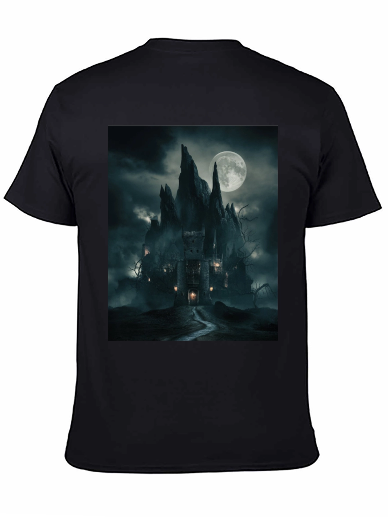 Eerie Castle Moonlit T-Shirt
