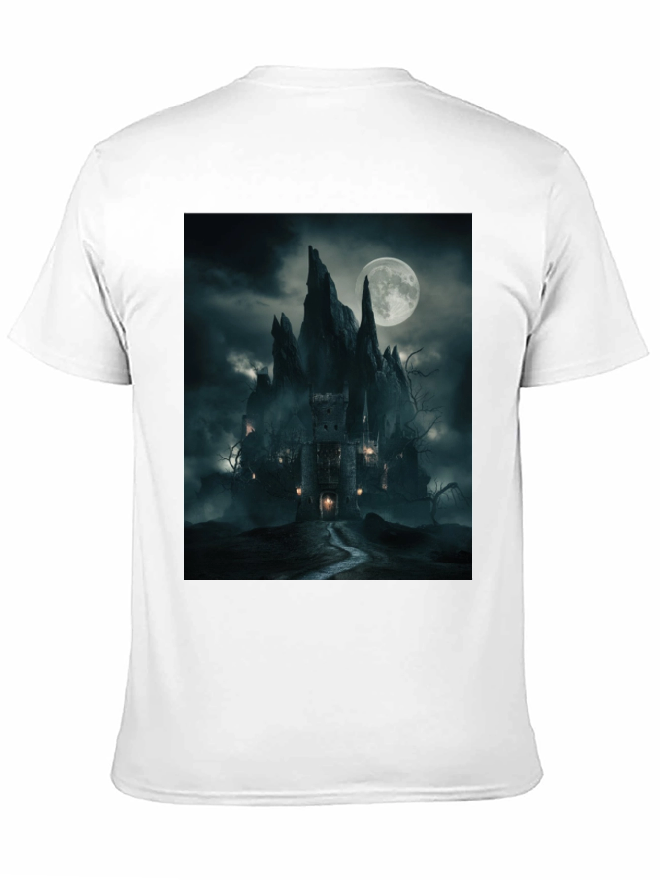 Eerie Castle Moonlit T-Shirt