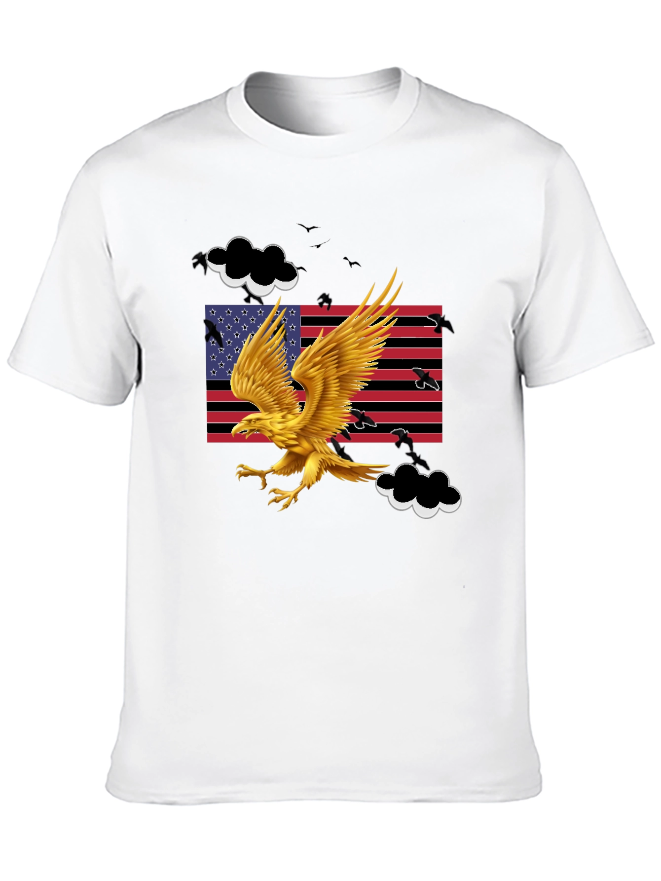Eagle Graphic T-Shirt - Patriotic American Flag Design