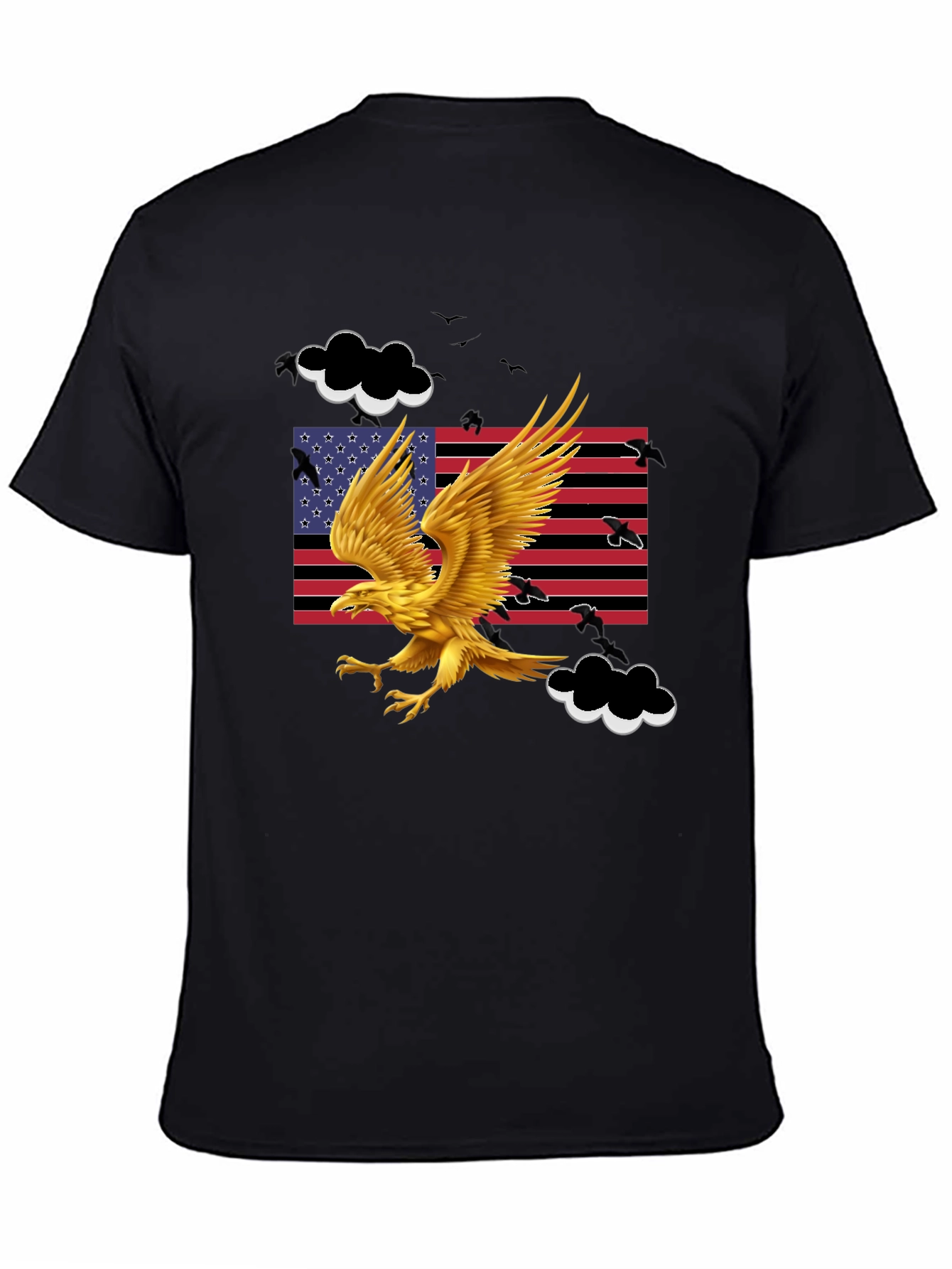 Eagle Graphic T-Shirt - Patriotic American Flag Design