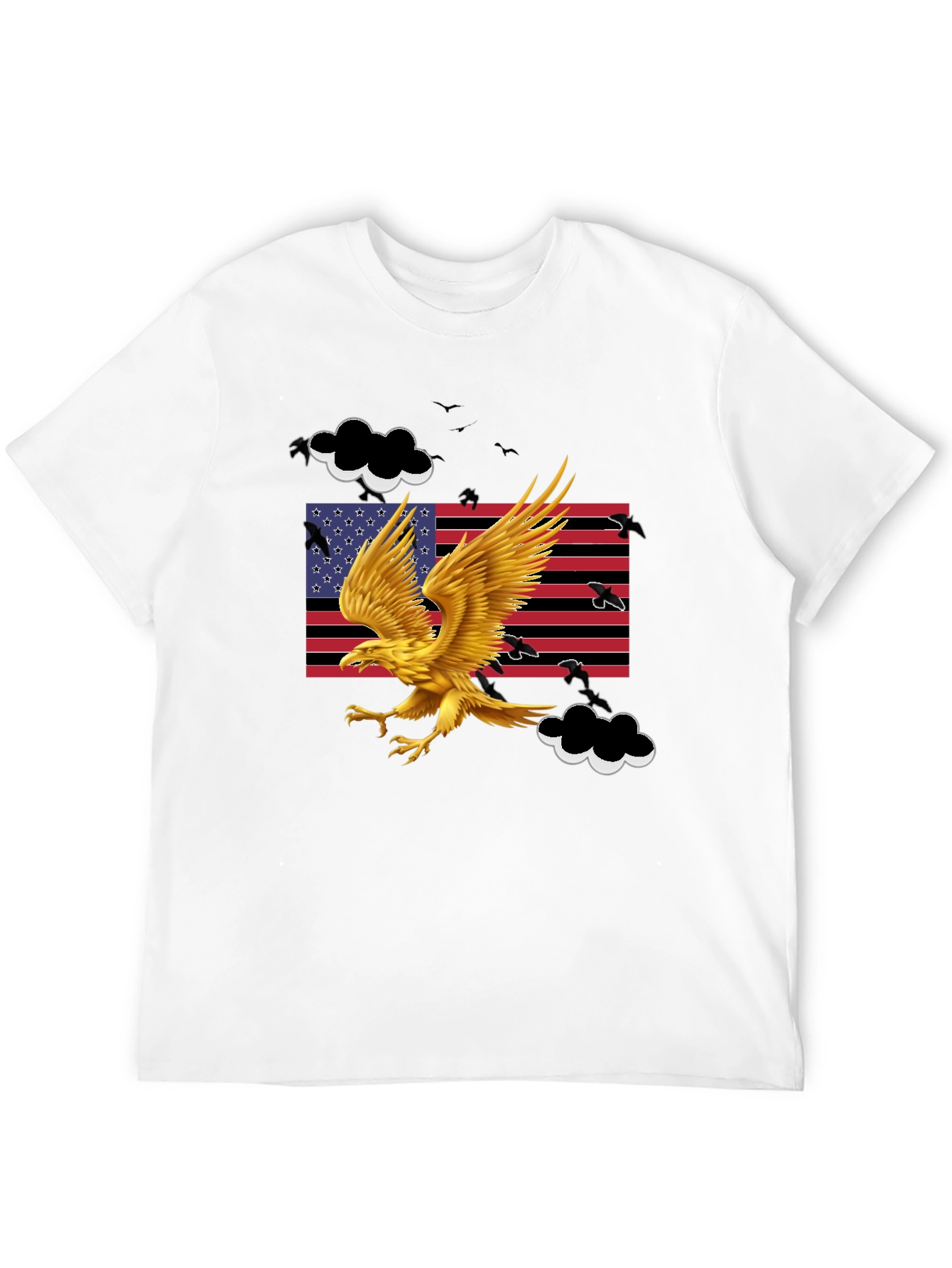 Eagle Graphic T-Shirt - Patriotic American Flag Design