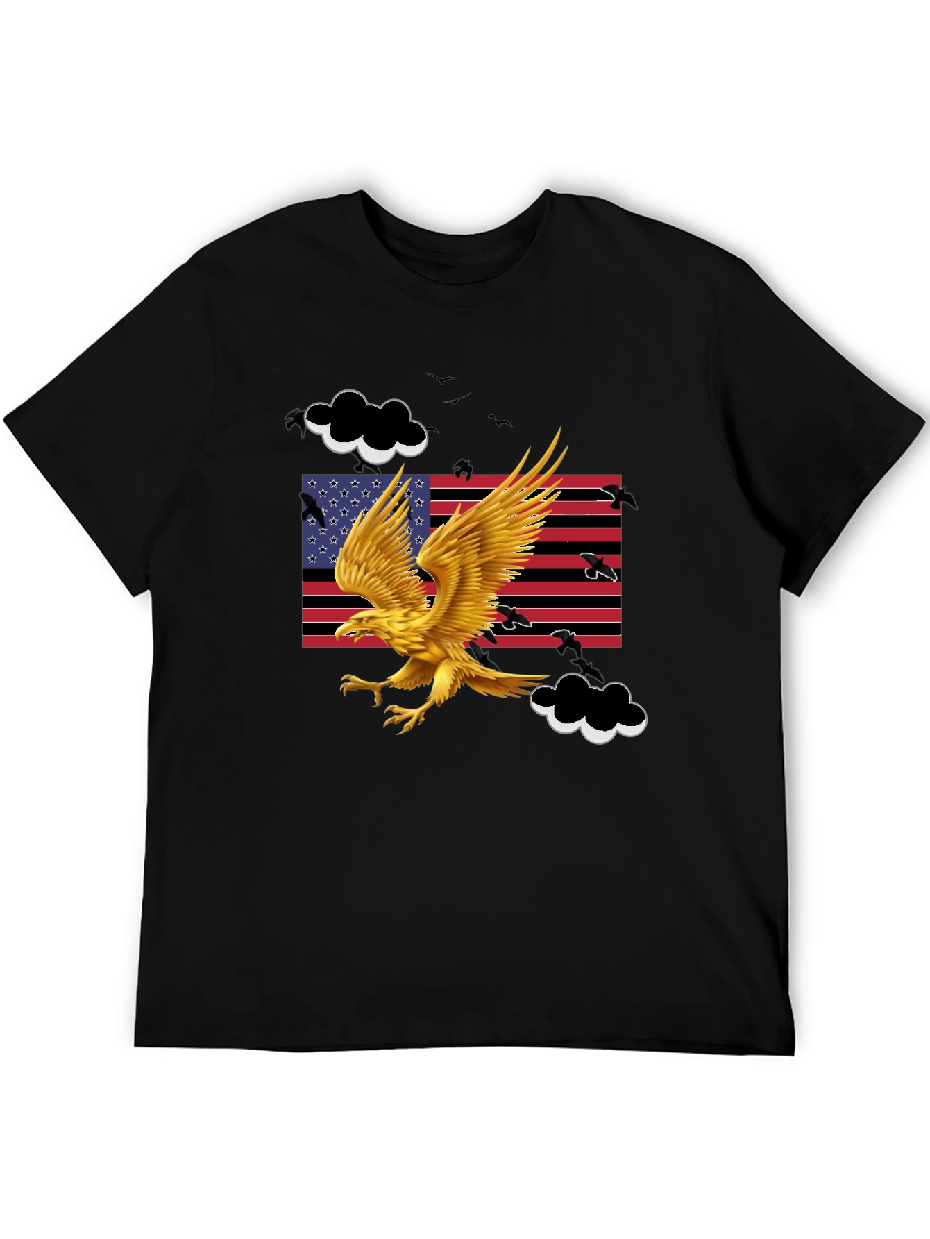 Eagle Graphic T-Shirt - Patriotic American Flag Design