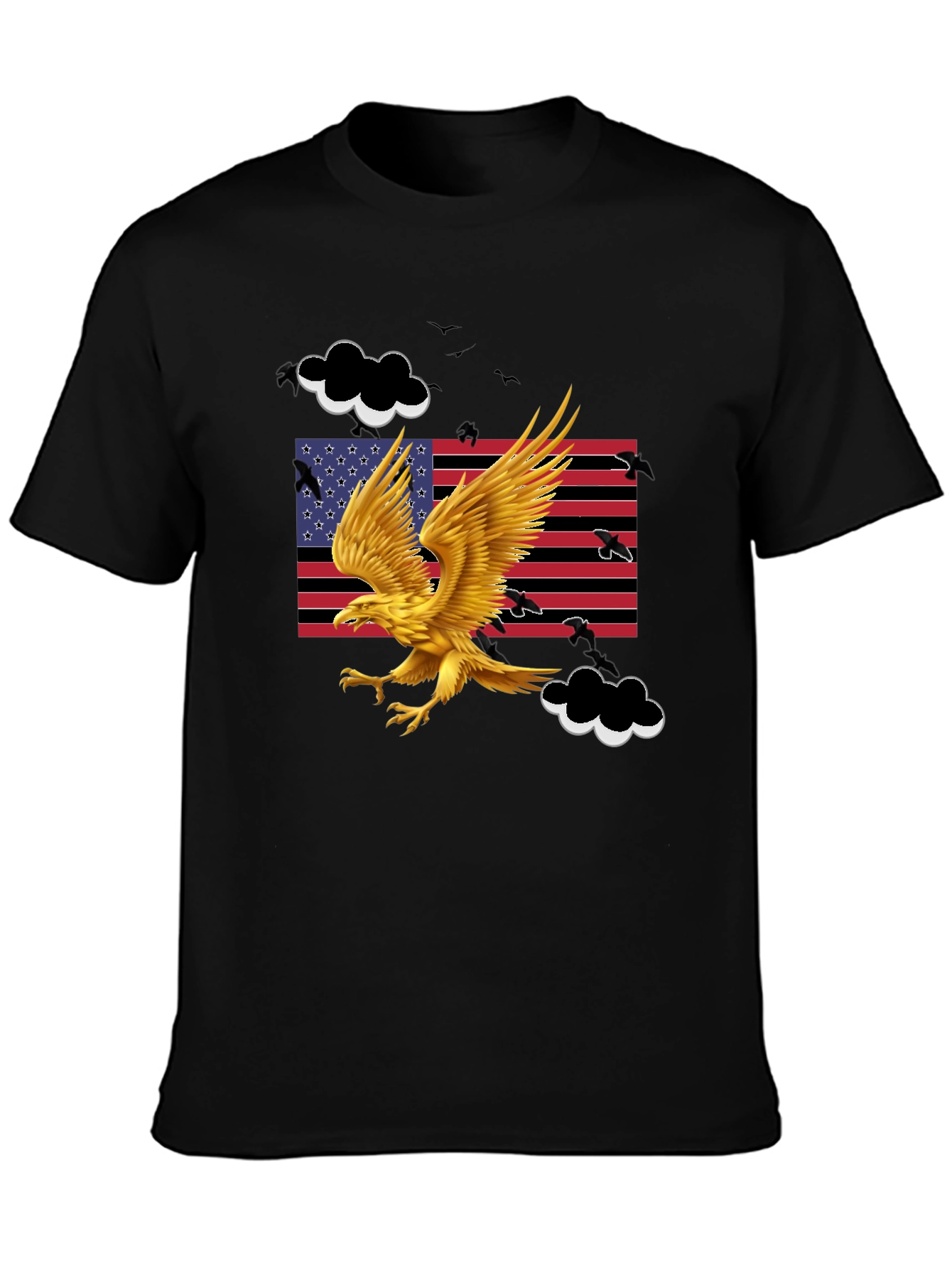 Eagle Graphic T-Shirt - Patriotic American Flag Design