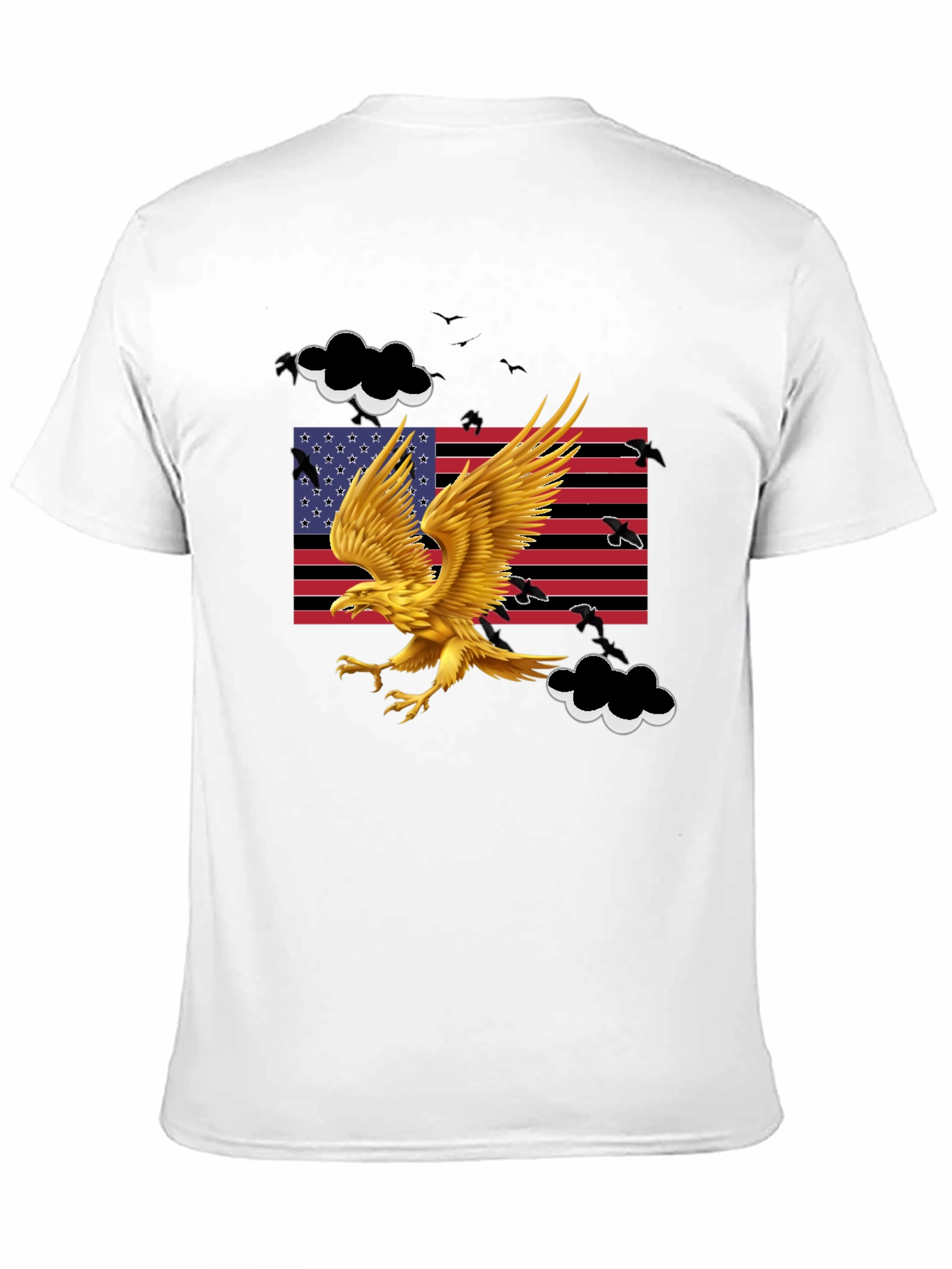 Eagle Graphic T-Shirt - Patriotic American Flag Design