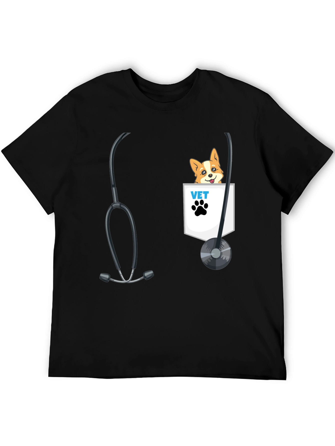Veterinarian Dog Pocket T-Shirt