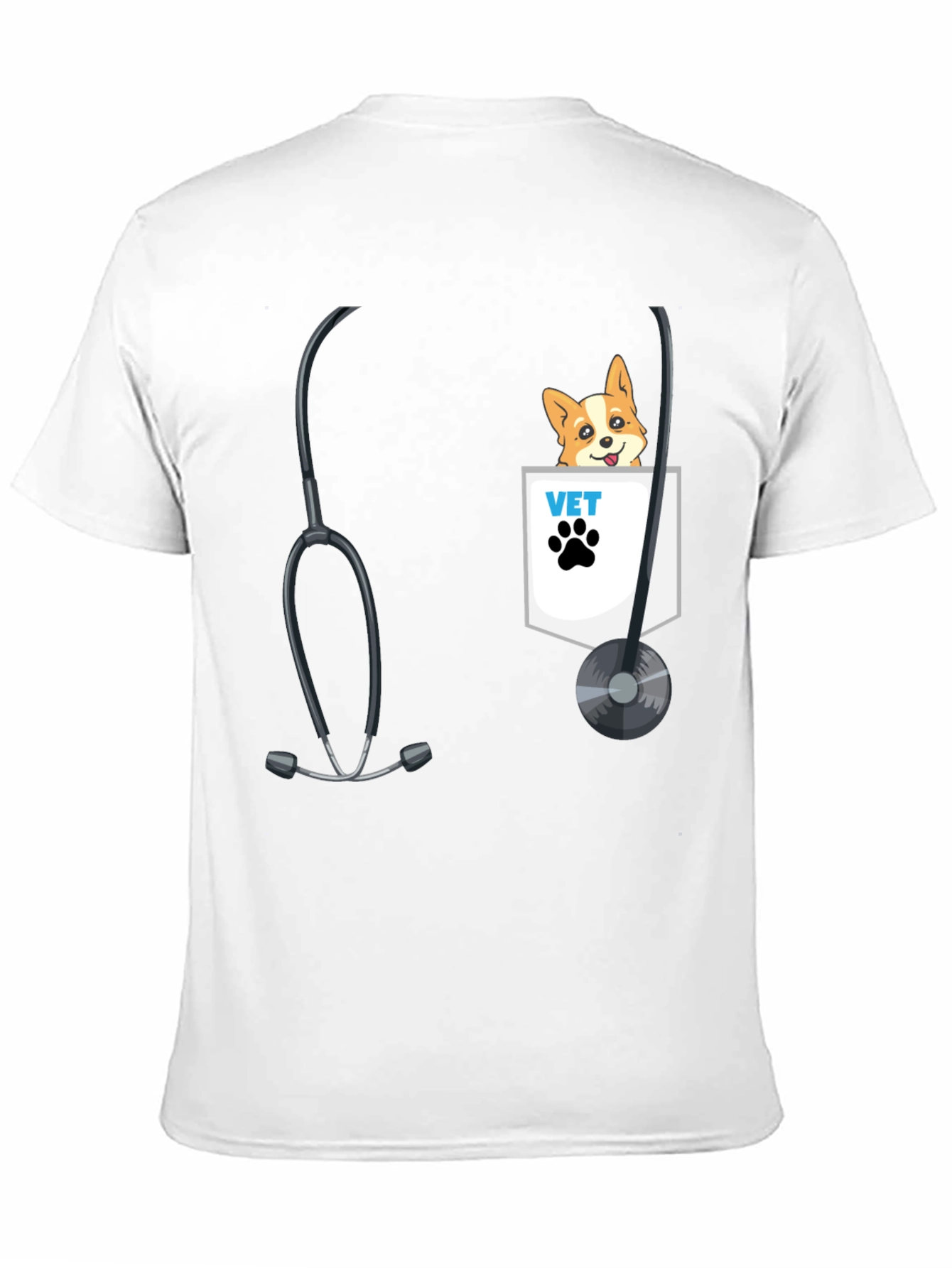 Veterinarian Dog Pocket T-Shirt