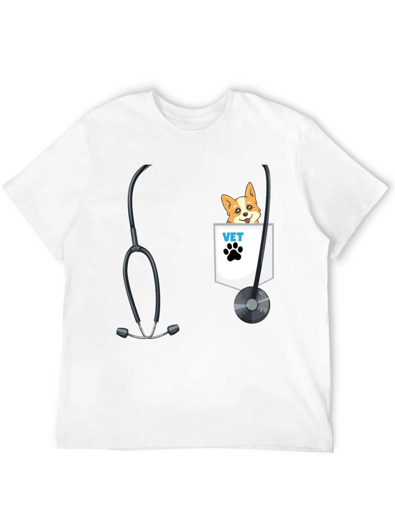 Veterinarian Dog Pocket T-Shirt